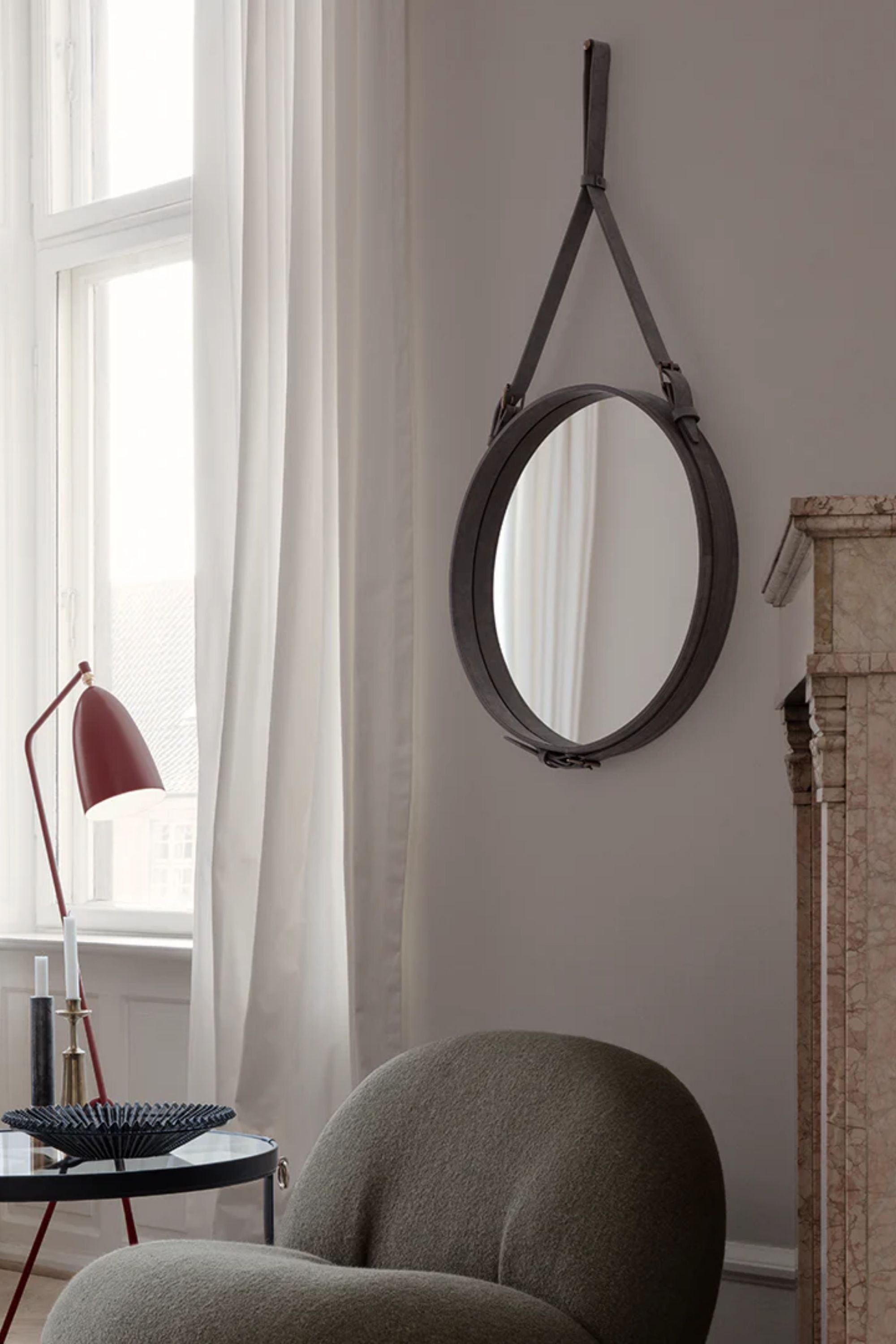Adnet Circular Wall Mirror ø45cm