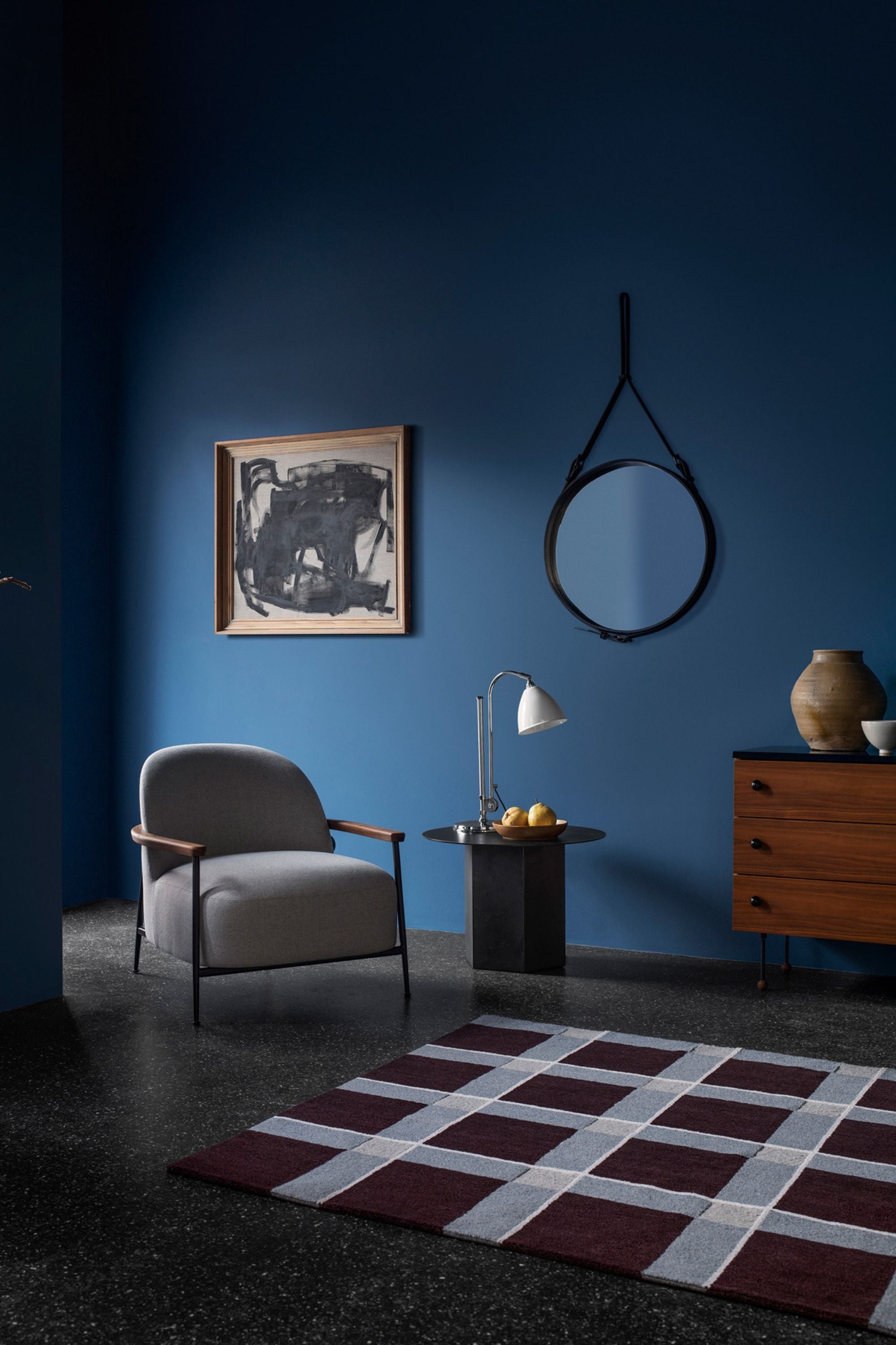 Adnet Circular Wall Mirror ø70 cm