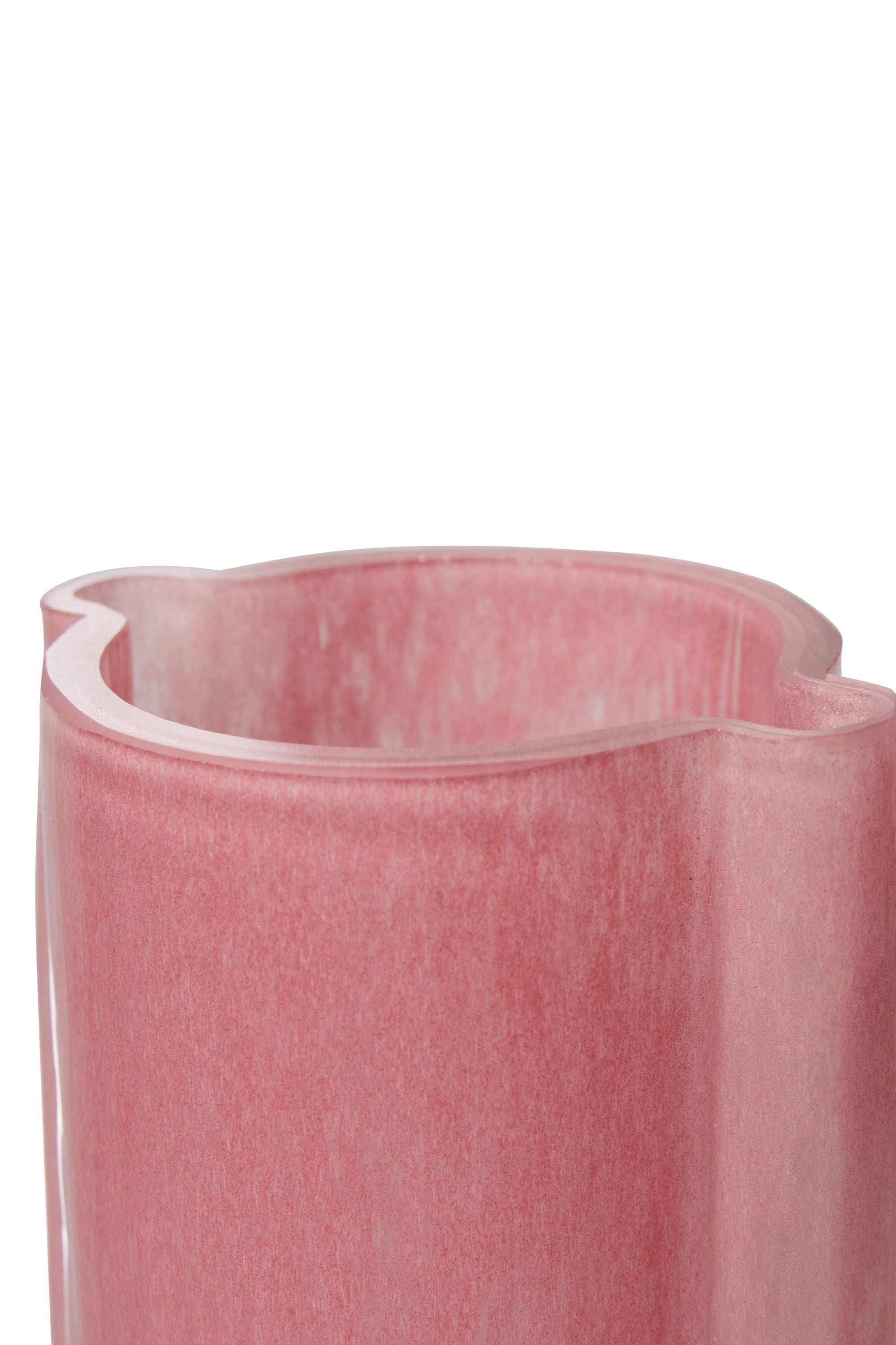 Glass vase flamingo pink