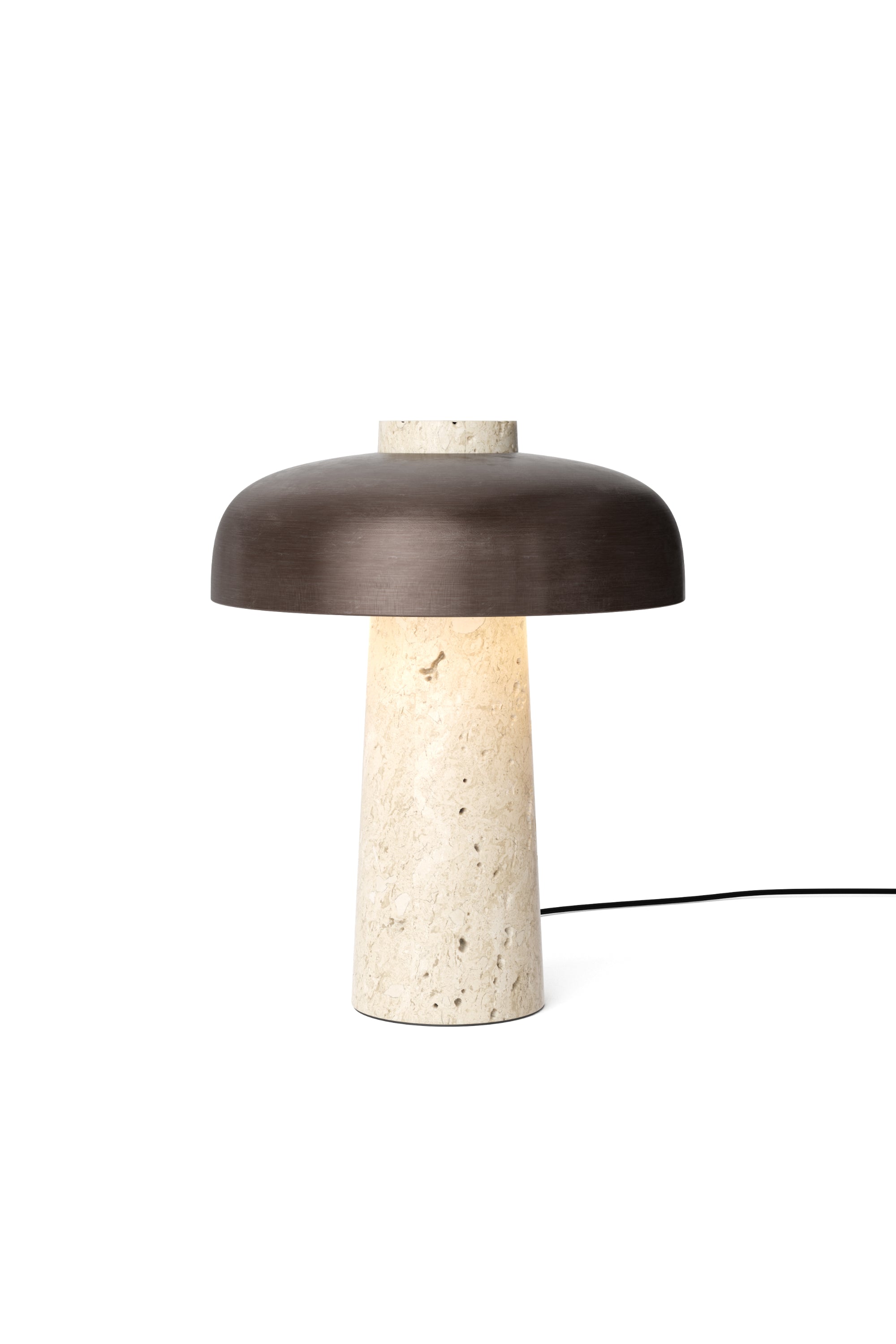Reverse bronze brass table lamp