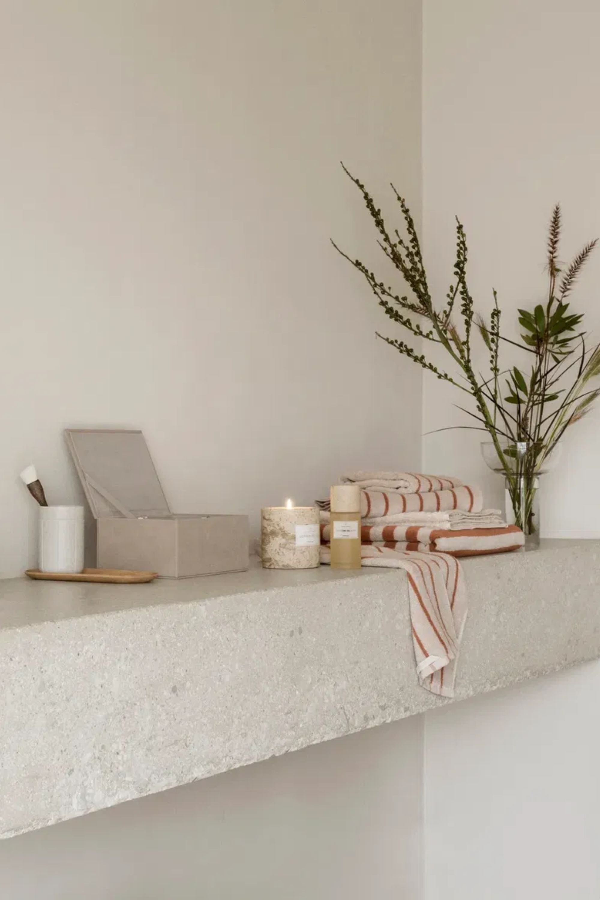 Arto kéztörlő holdfény/borostyánbarna