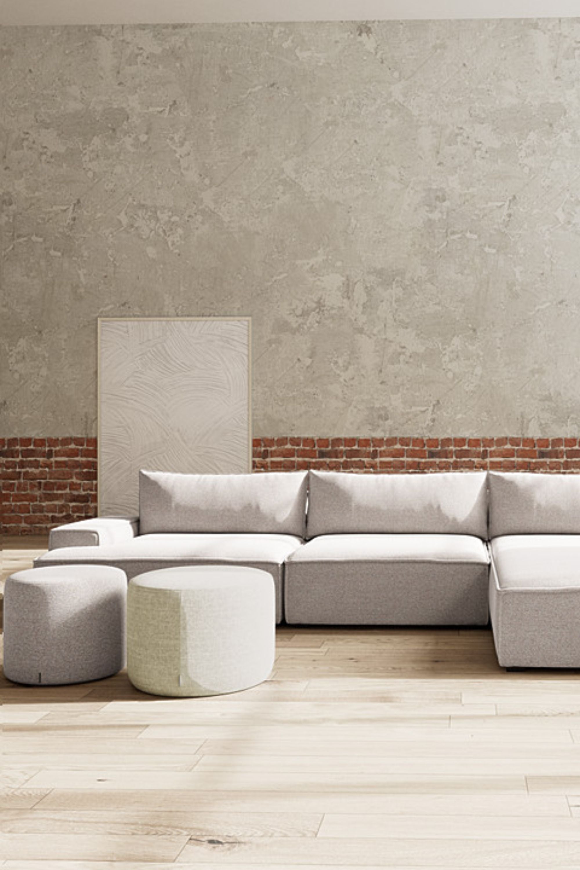 Daphne Agnes Brown moduláris kanapé jobb karfás elem