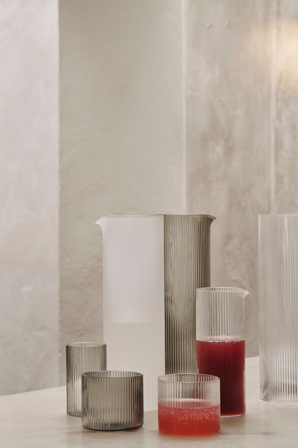 Ripple Smoked Grey Water Jug | ferm LIVING | Home of Solinfo