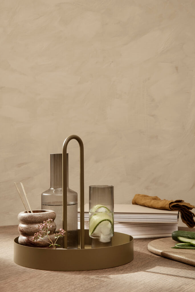 Ripple Long Drink Glasses Smoked Grey | ferm LIVING | Home of Solinfo