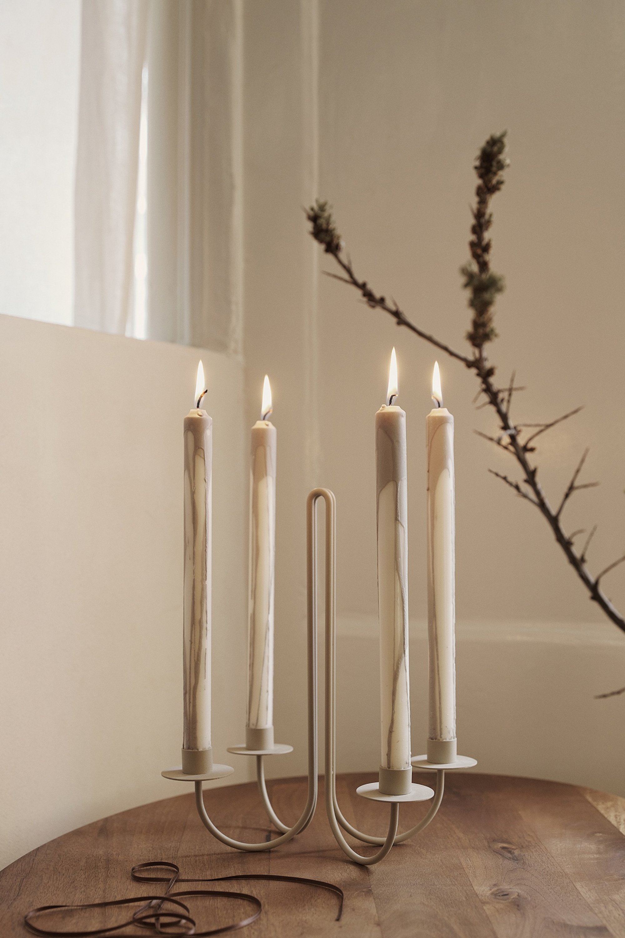 Dryp Candles - Set of 2 warm grey