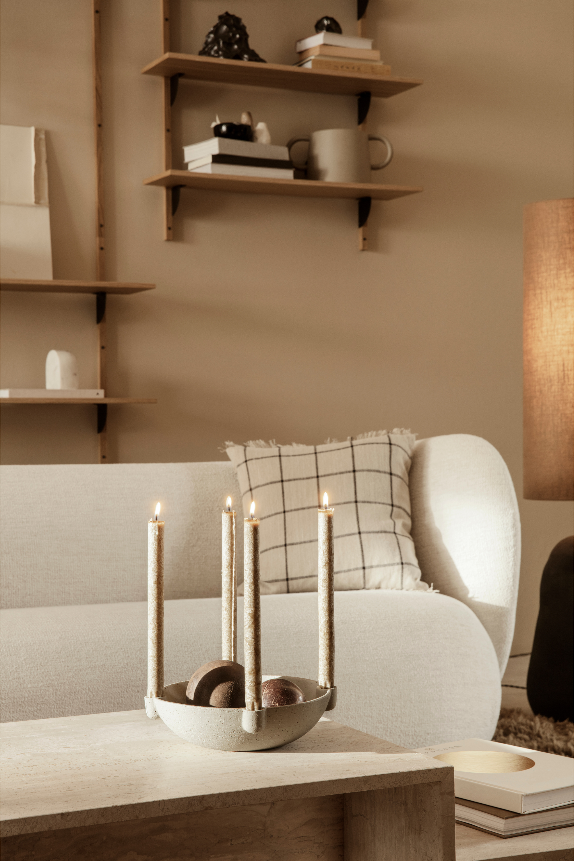 Calm Cushion camel/black