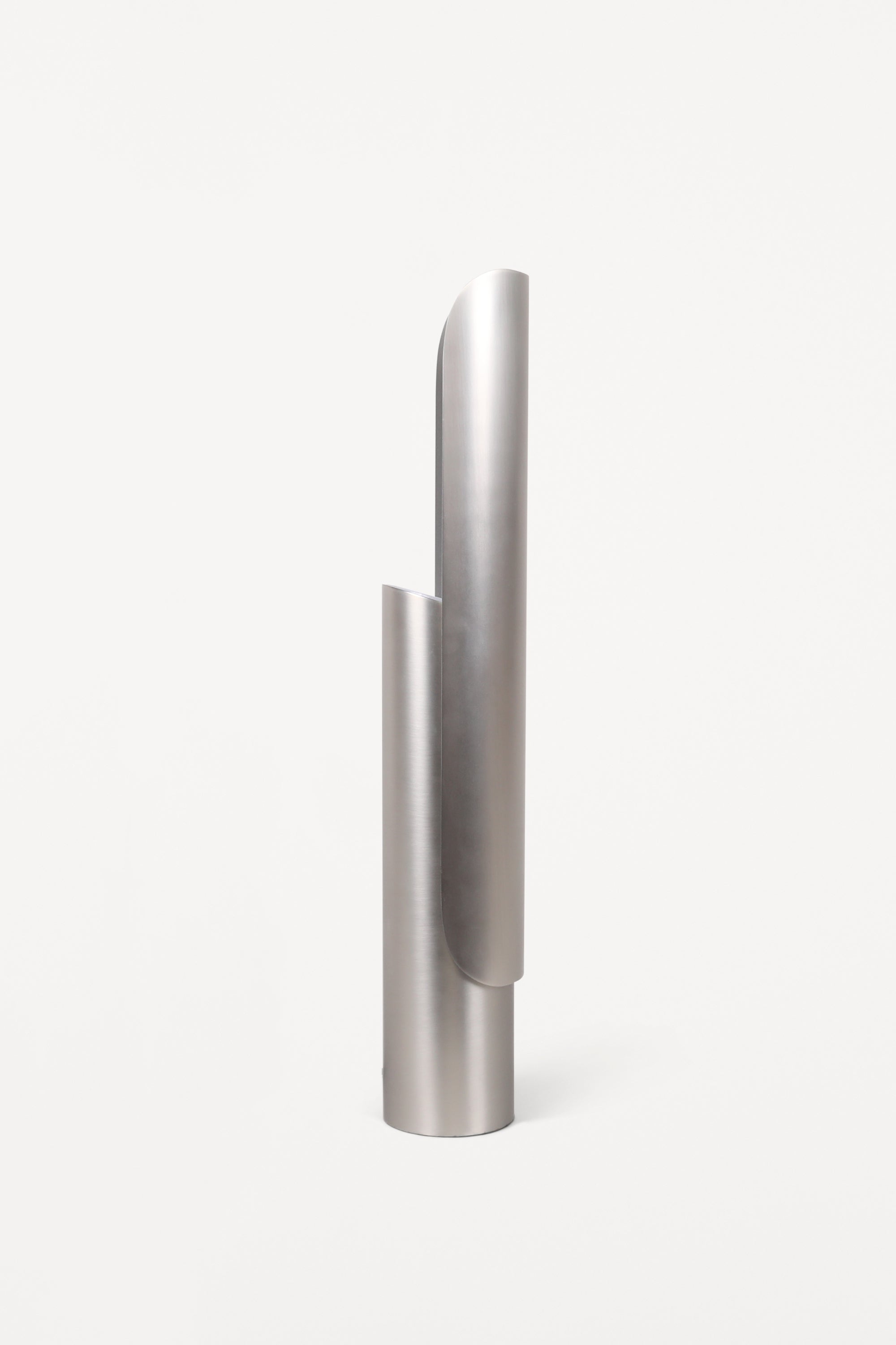 T-Lamp brushed steel table lamp