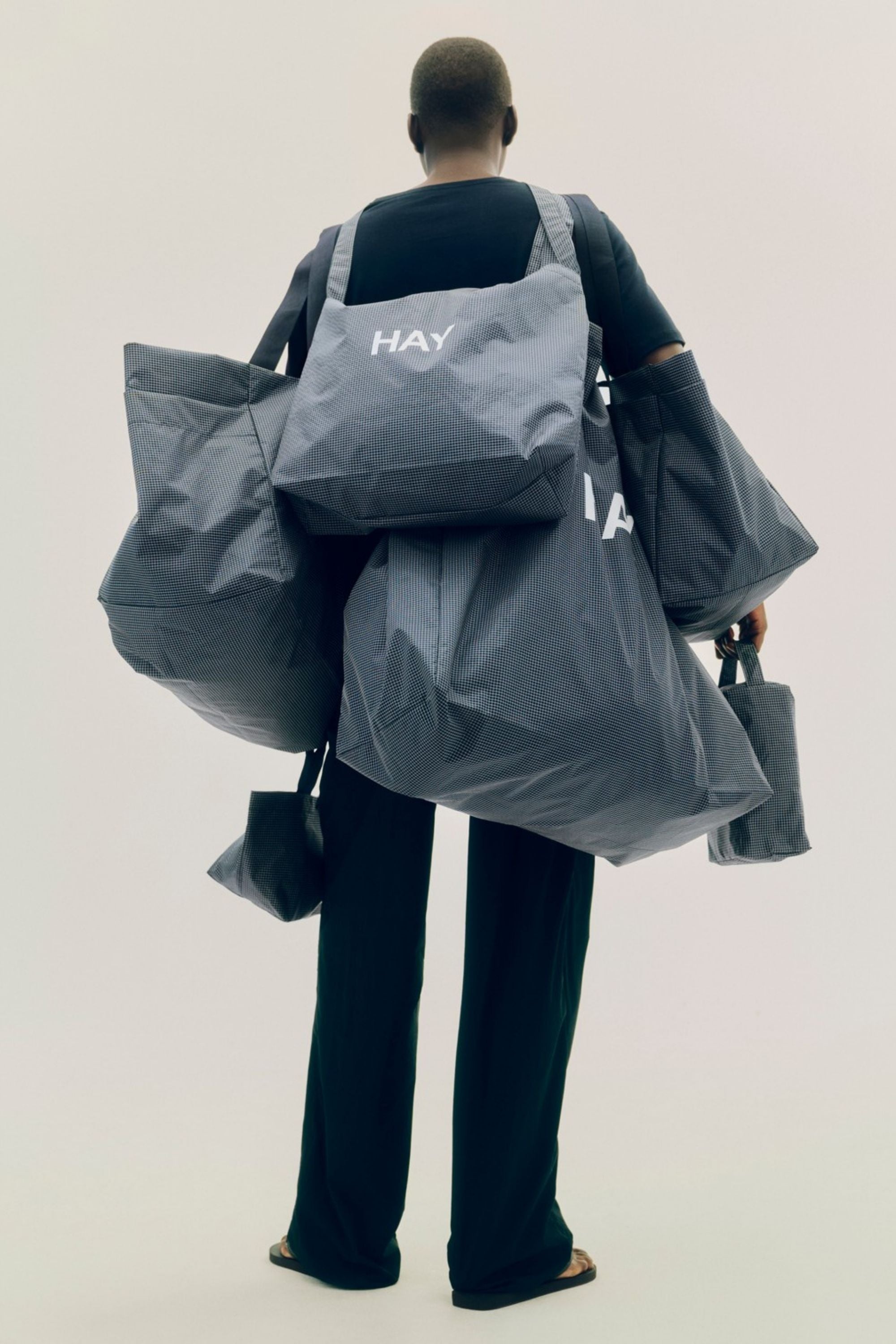 Grid Wash Bag Medium Dark green