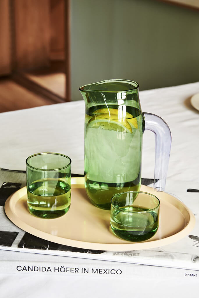 Tint green tumbler set of 2