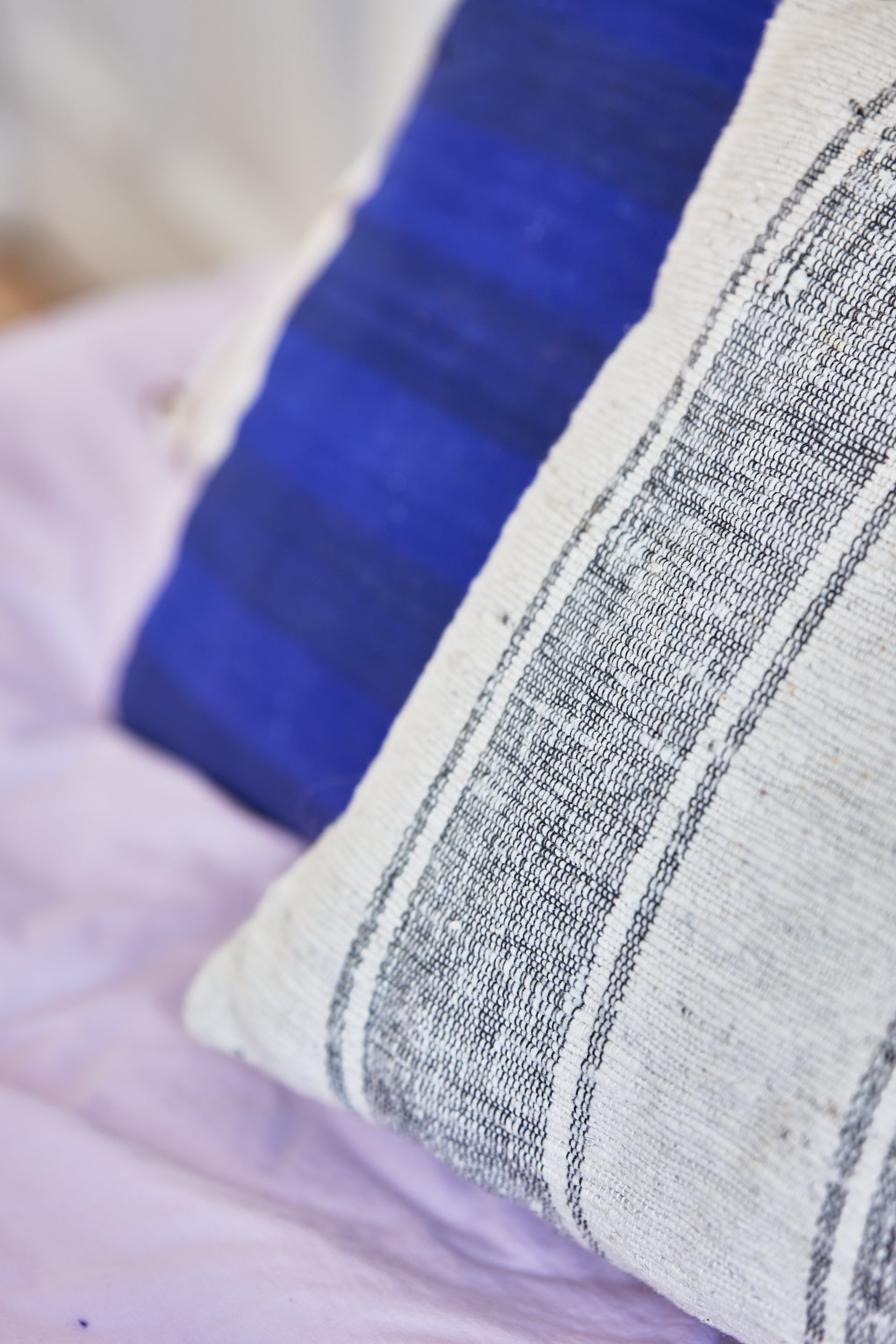 Large cushion wide striped