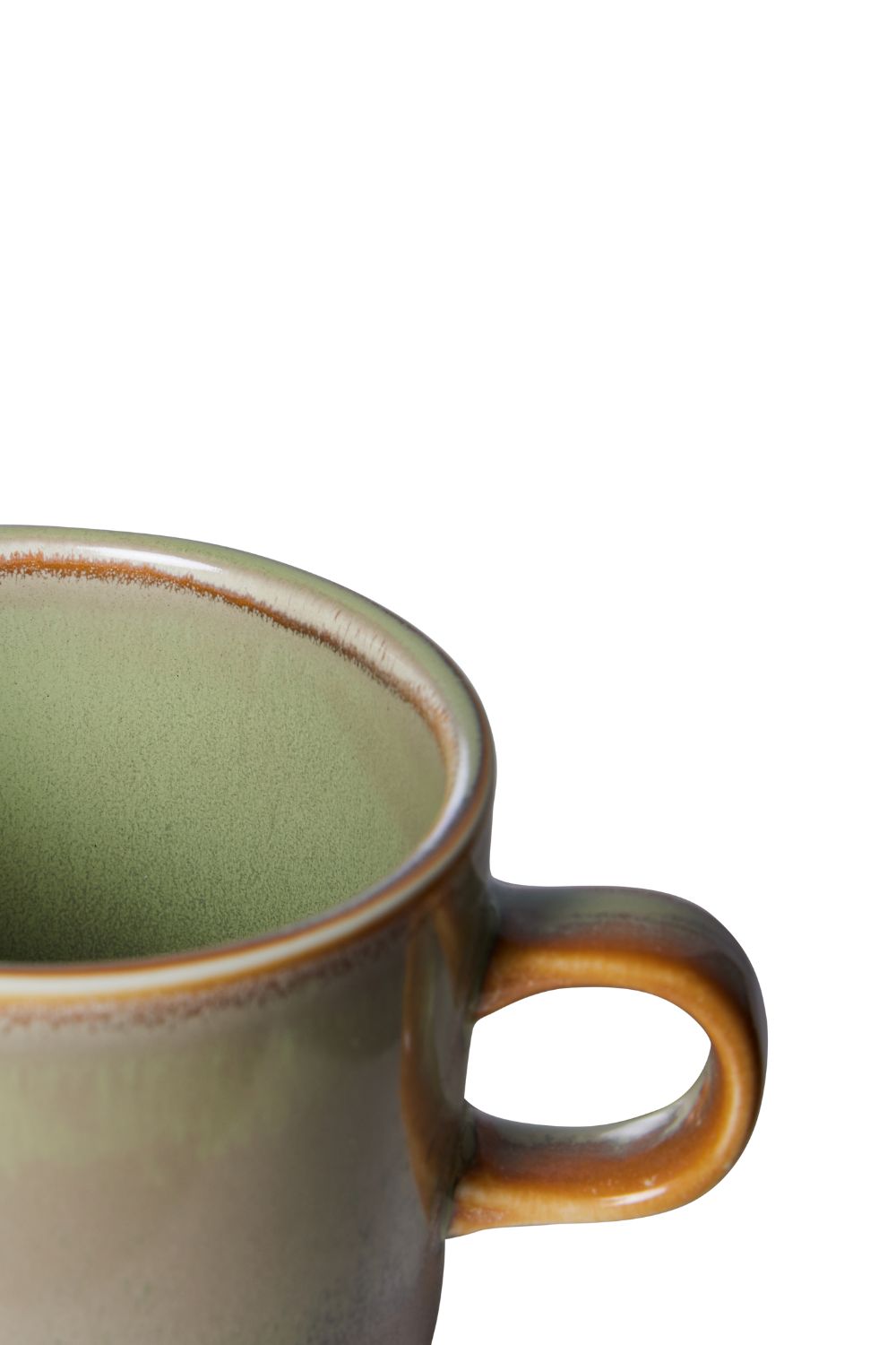 Chef Ceramics mohazöld csésze csészealjal