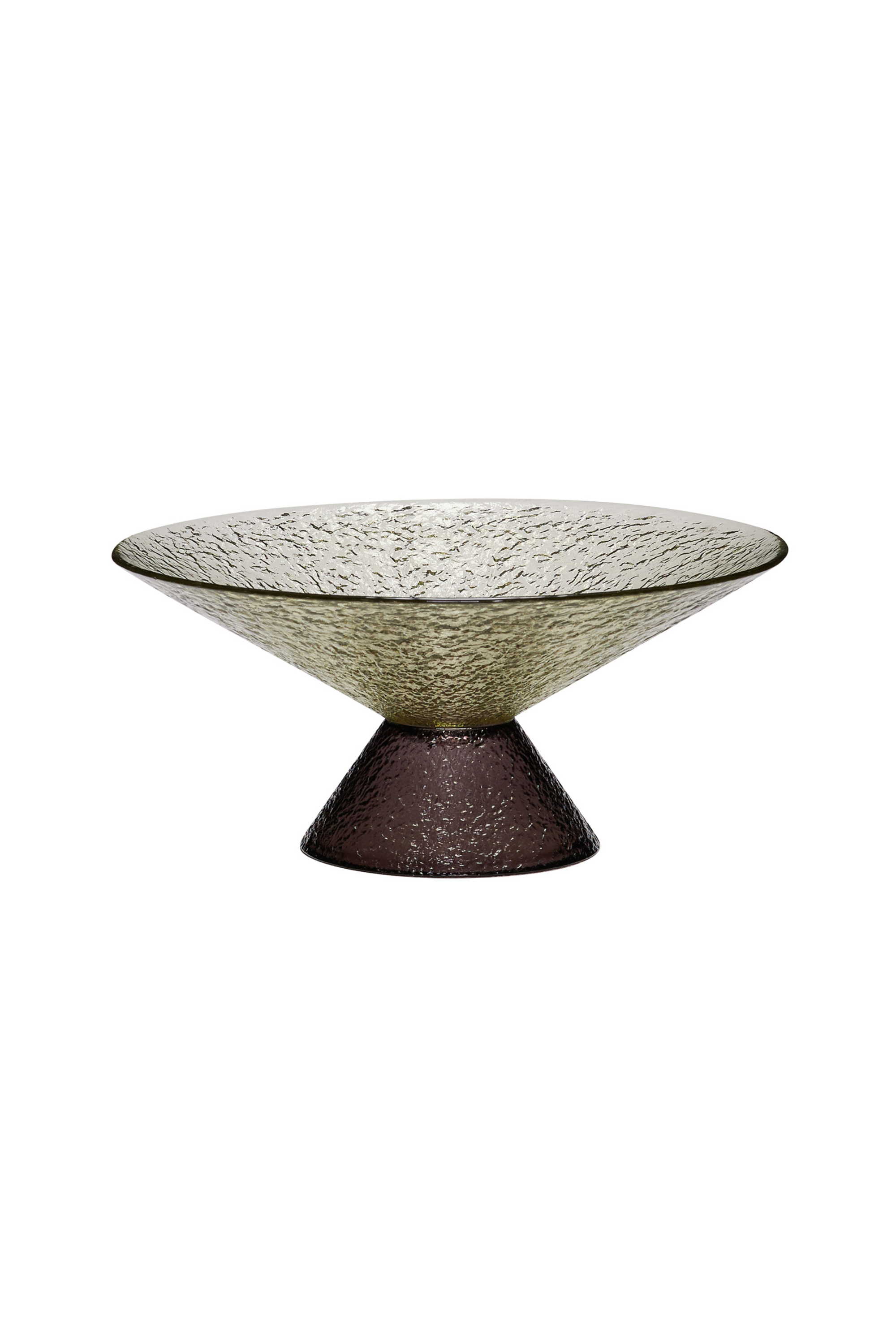 Bonbon Glass Bowl Large Green/Brown