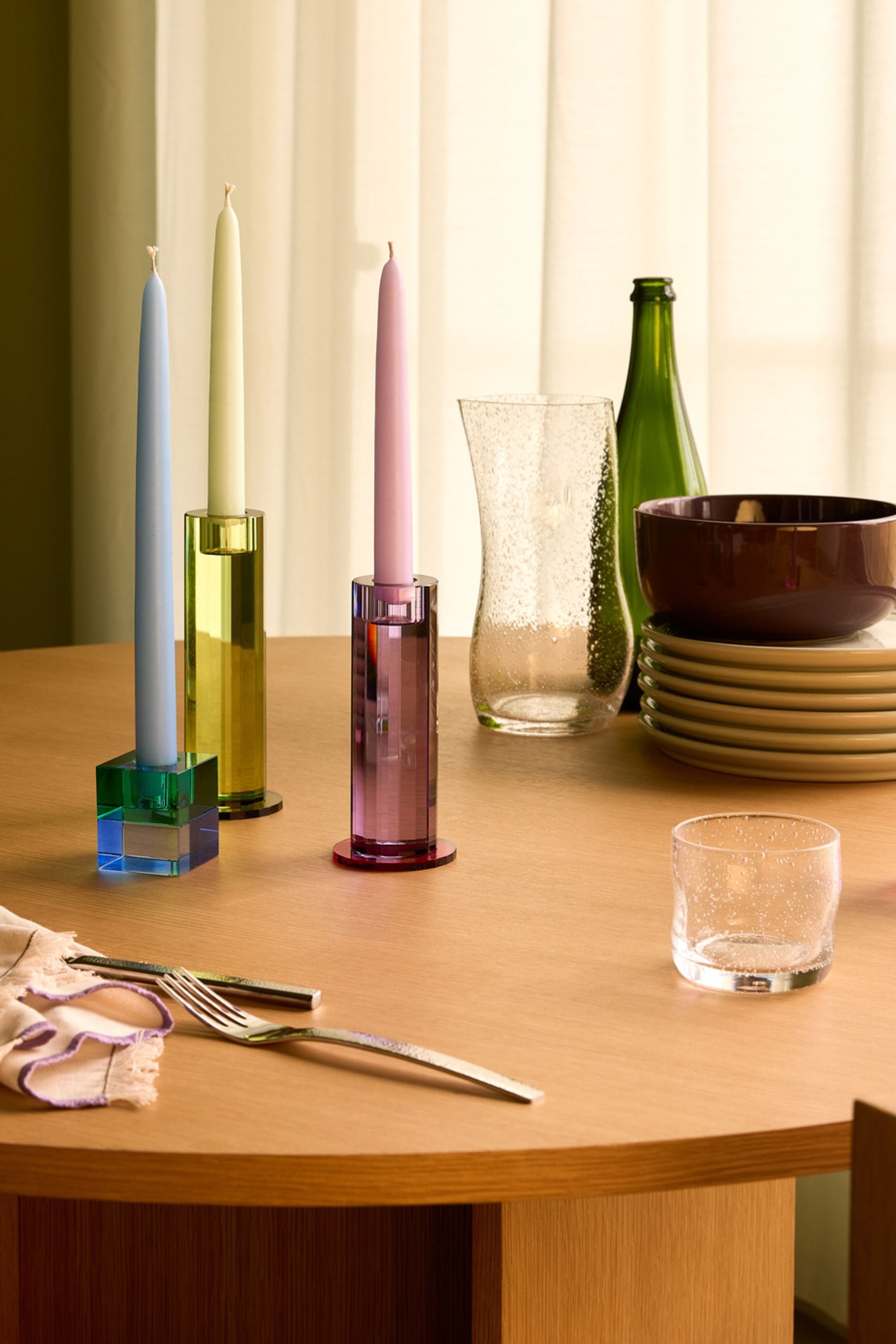 Cut zöld gyertyatartó szett