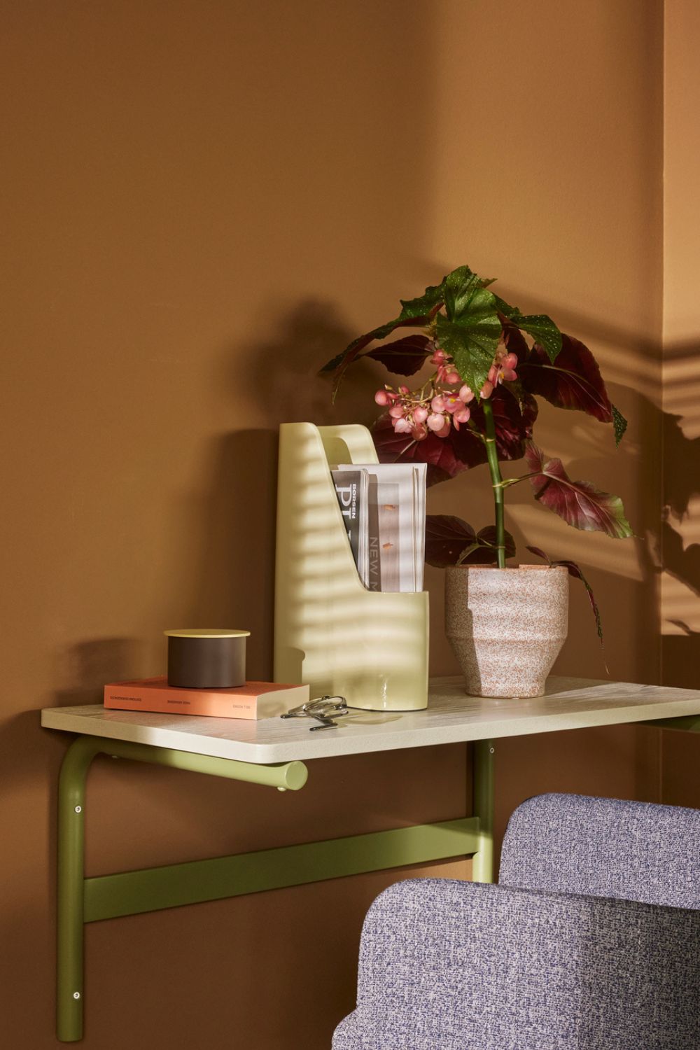 Redux Desk Organiser Offwhite and Light Yellow Set of 3