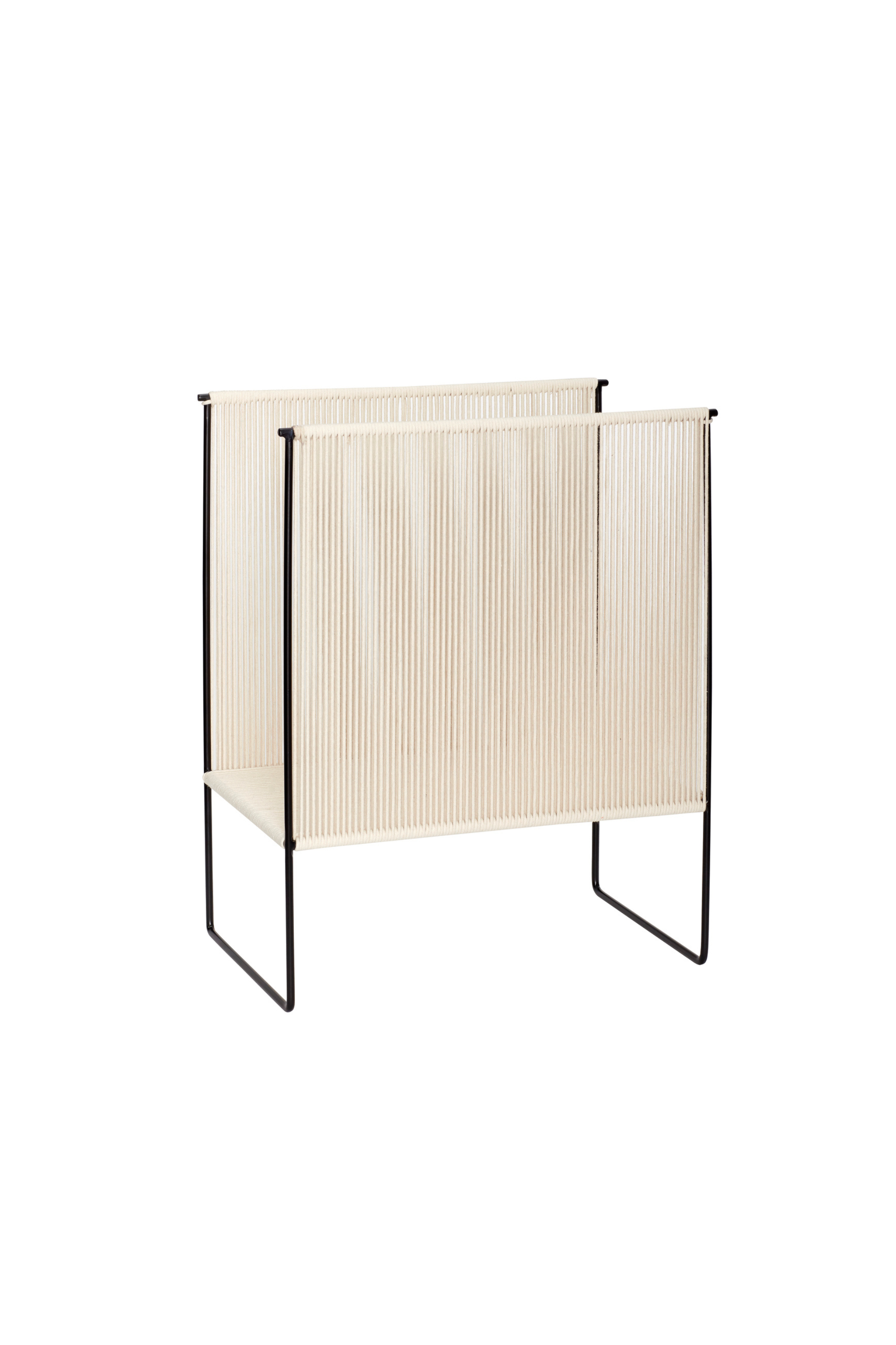 String Magazine Holder Black/White