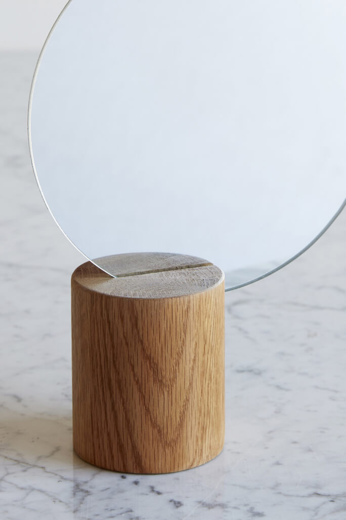 Table mirror oak