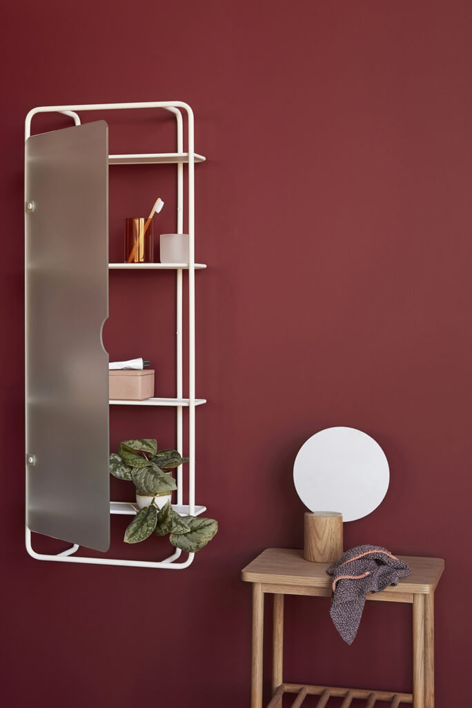 Table mirror oak
