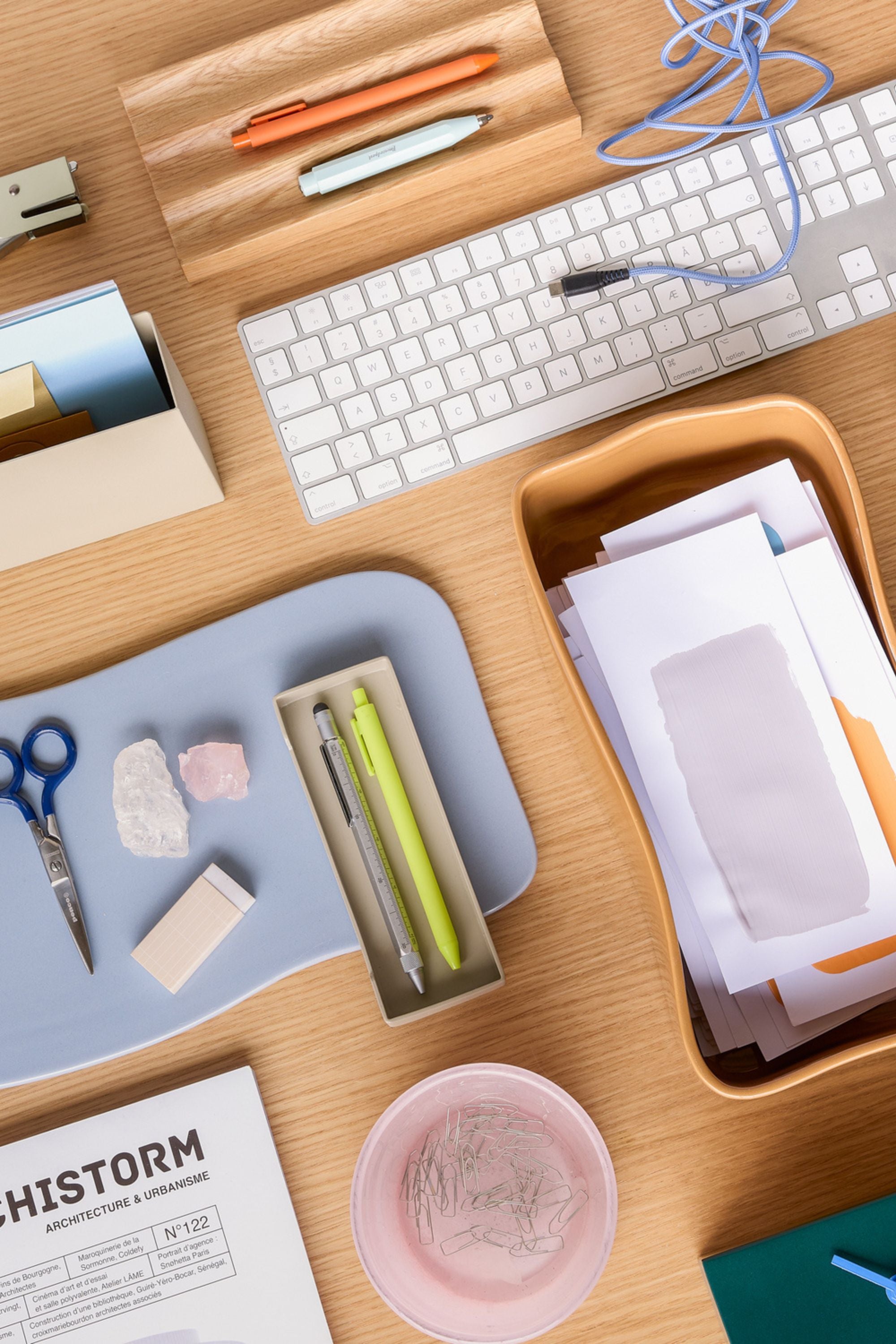 Wave Desk Organiser Natural