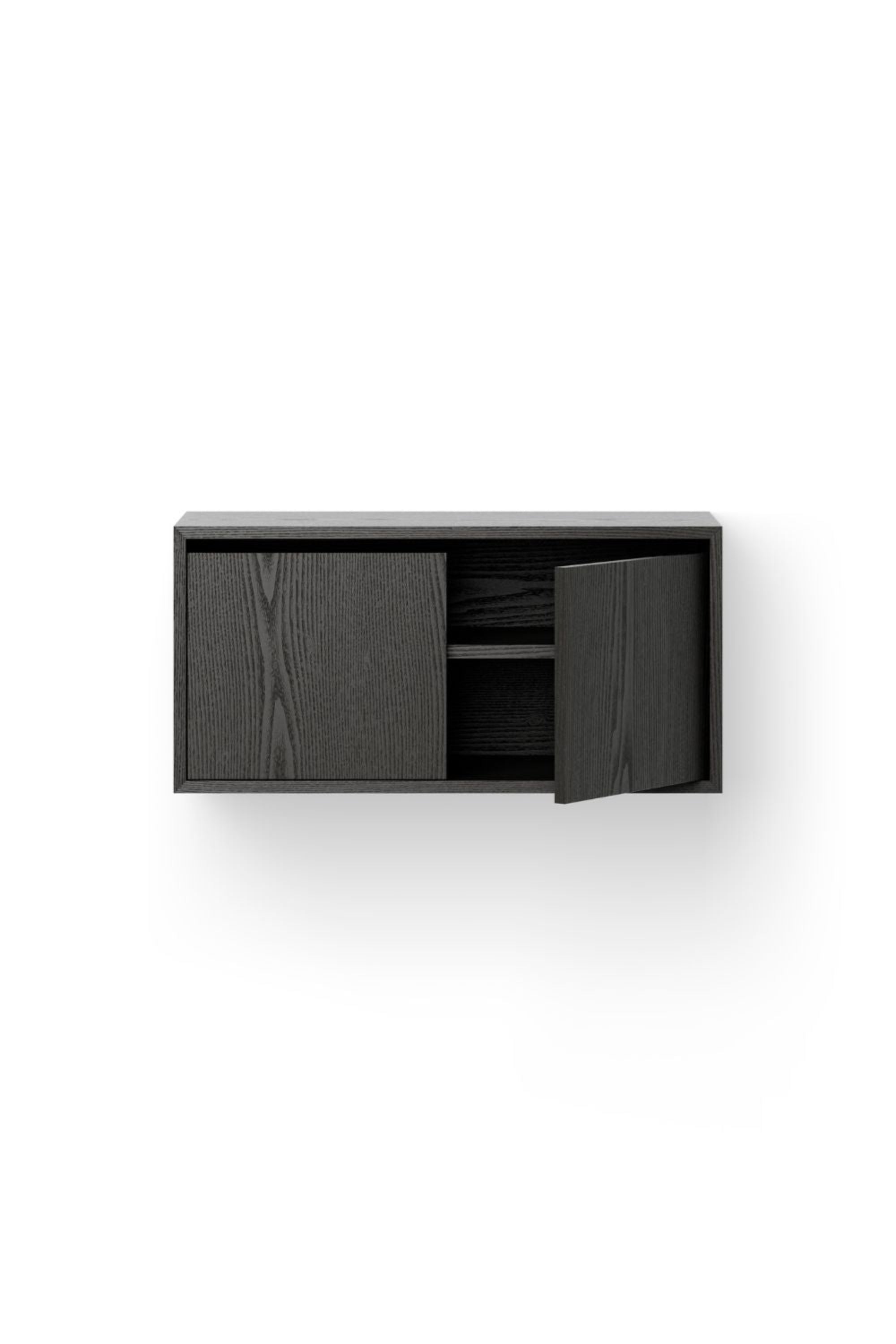 1900 low black cabinet with drawer