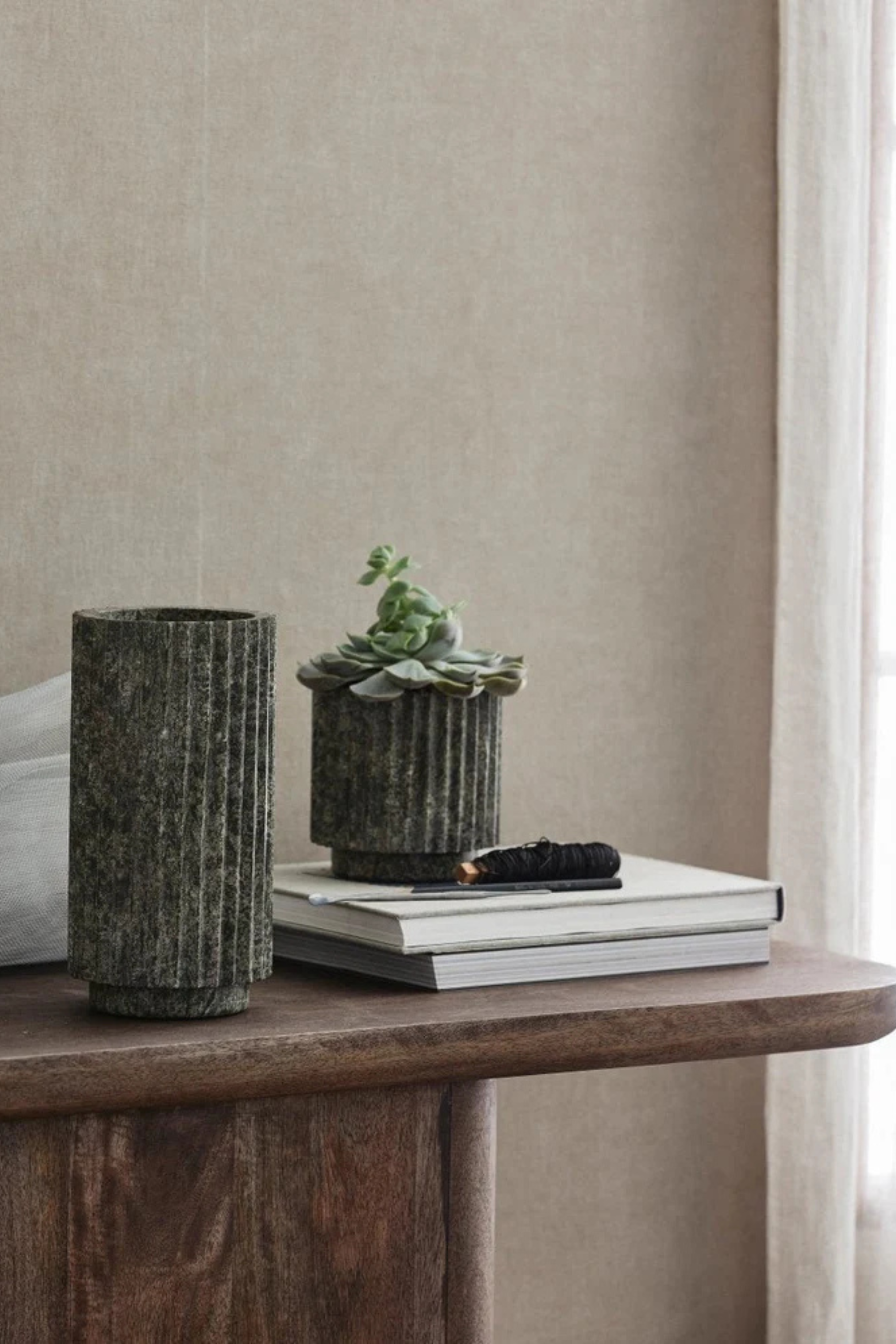 Loon Pot green marble