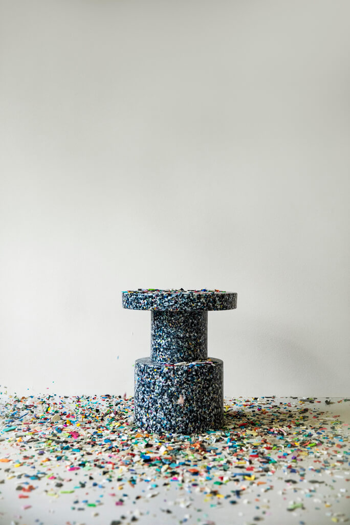 Bit Stool Black Multi