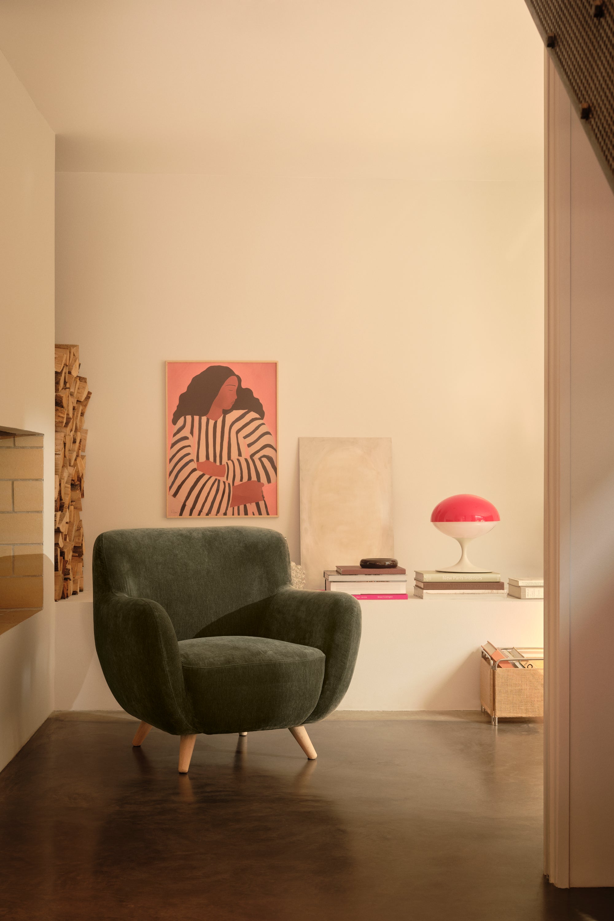 Otis Moss Olive fotel