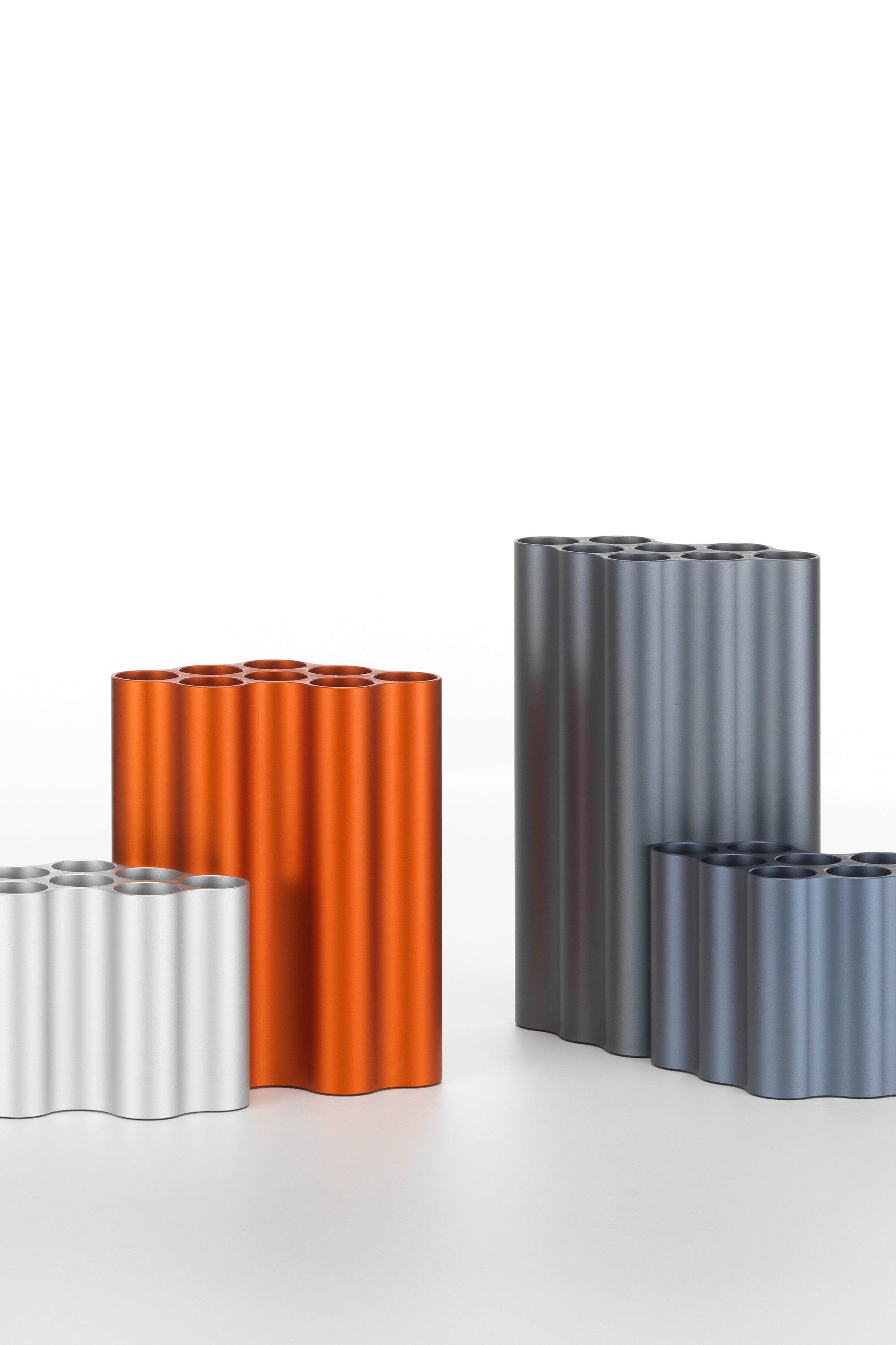 Nuage nagy acélkék váza