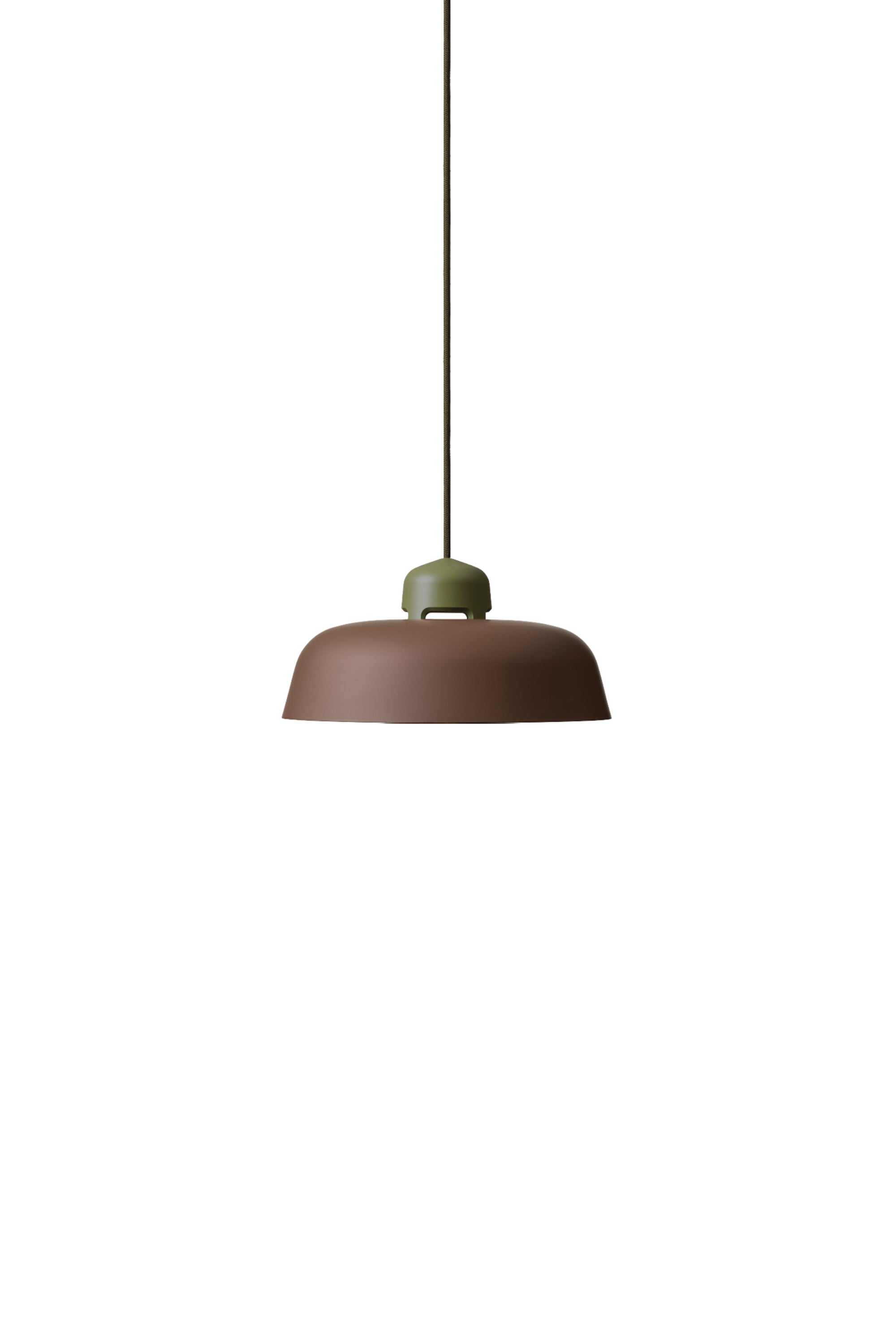 w162 Dalston S1 Pendant Lamp brown and green
