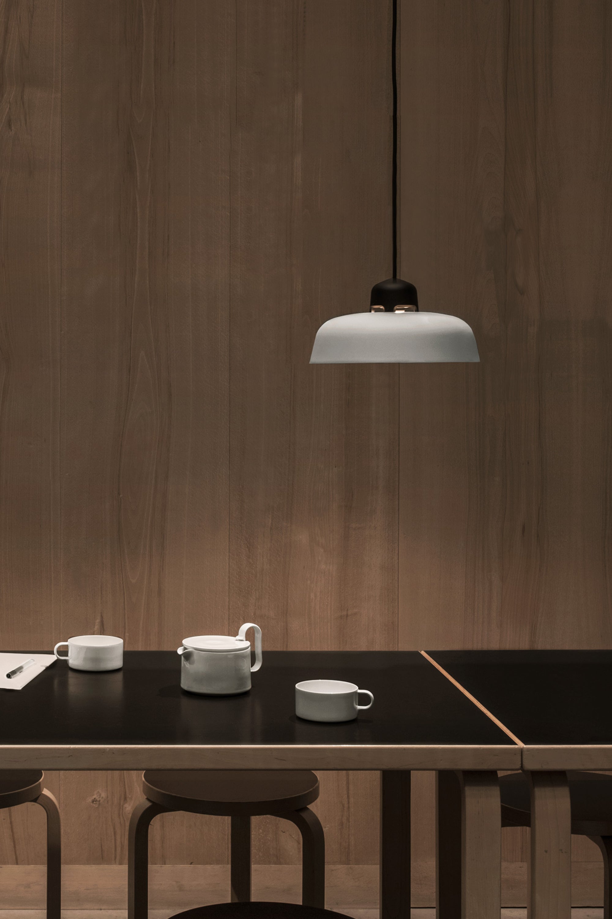 w162 Dalston S1 Pendant Lamp brown and green