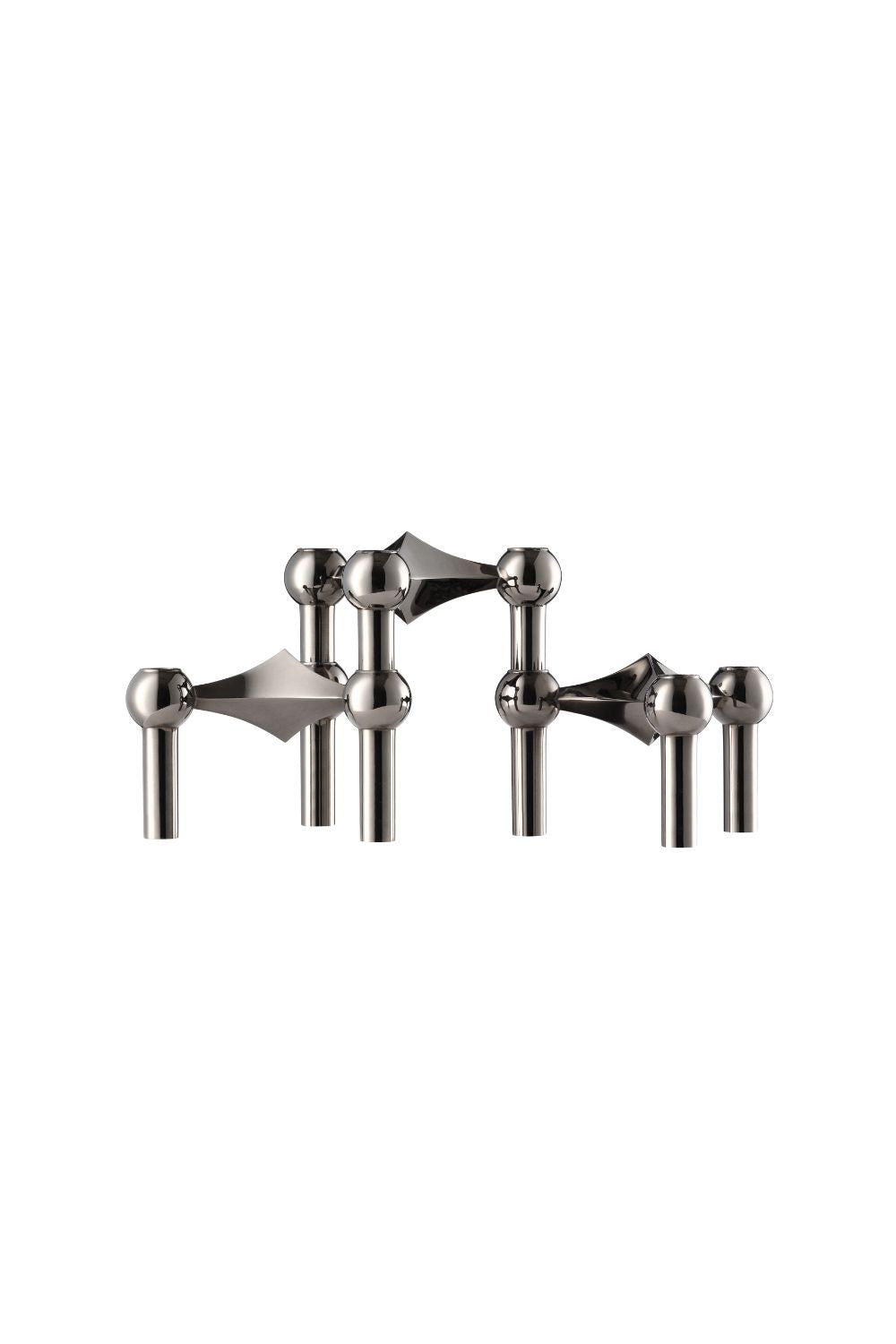 Black Chrome Candle Holder Set of 3 | Stoff Nagel | Home of Solinfo