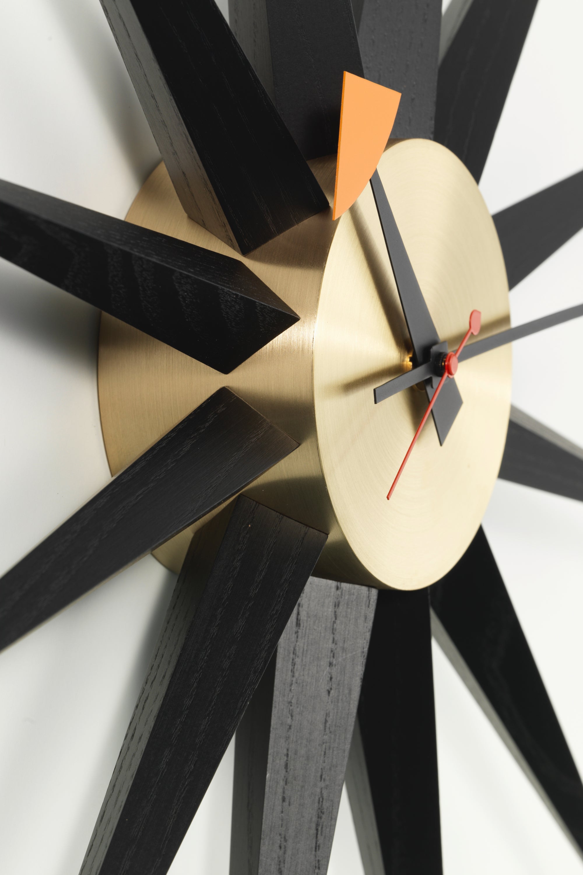 Sunburst black clock