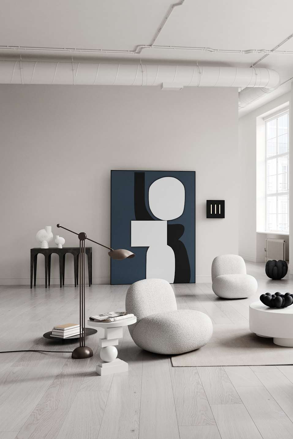 Artist Side Table - Bone White