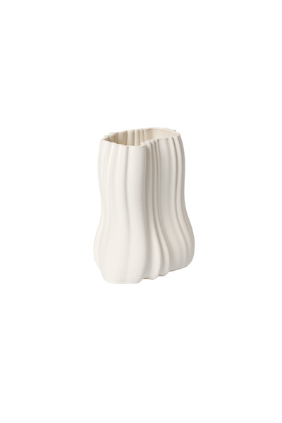 Moire Vase Small Off-White