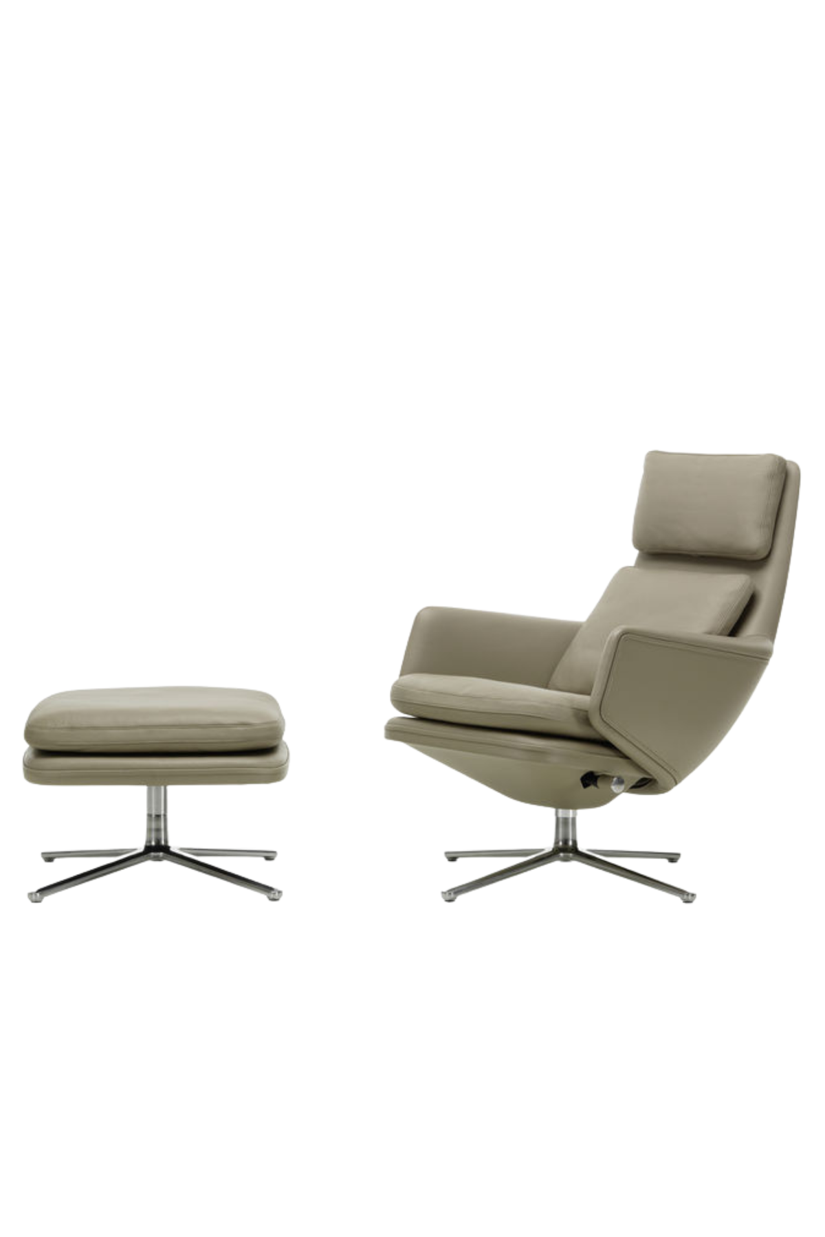Grand Relax Ottoman, Premium Leather Forte, Sand