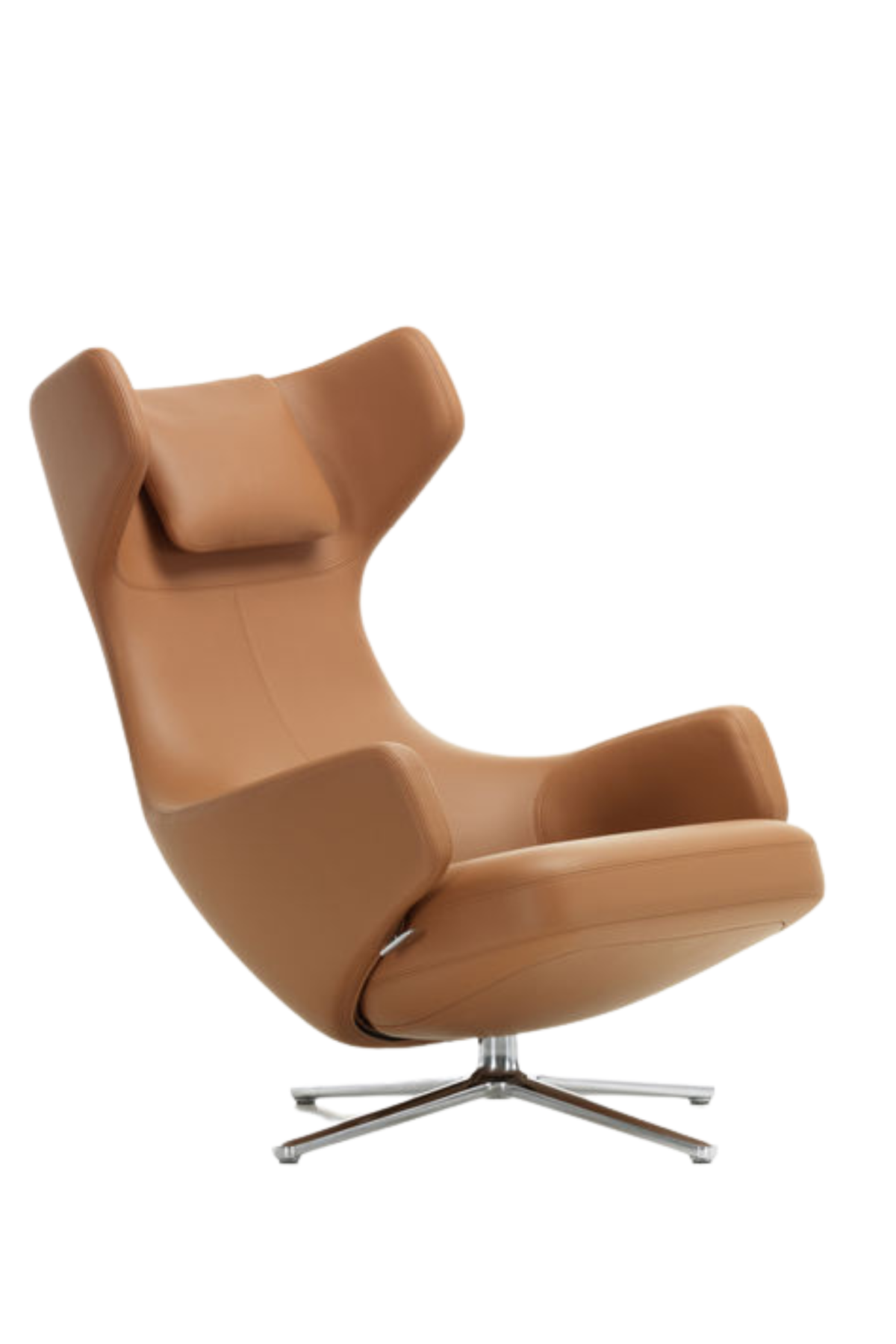 Grand Repos Lounge Chair, Leather Premium F, Camel
