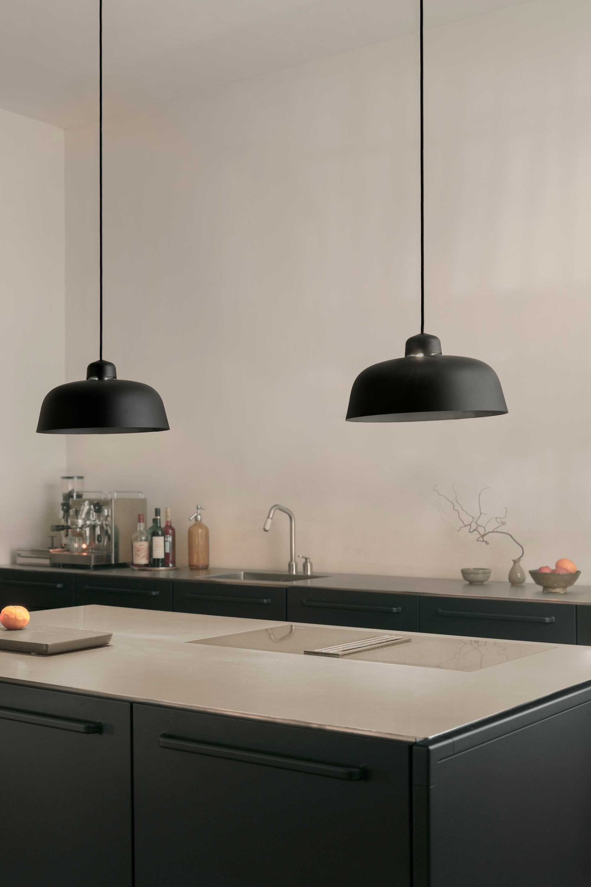 W162 Daltson S2 Pendant Lamp aluminium and brown