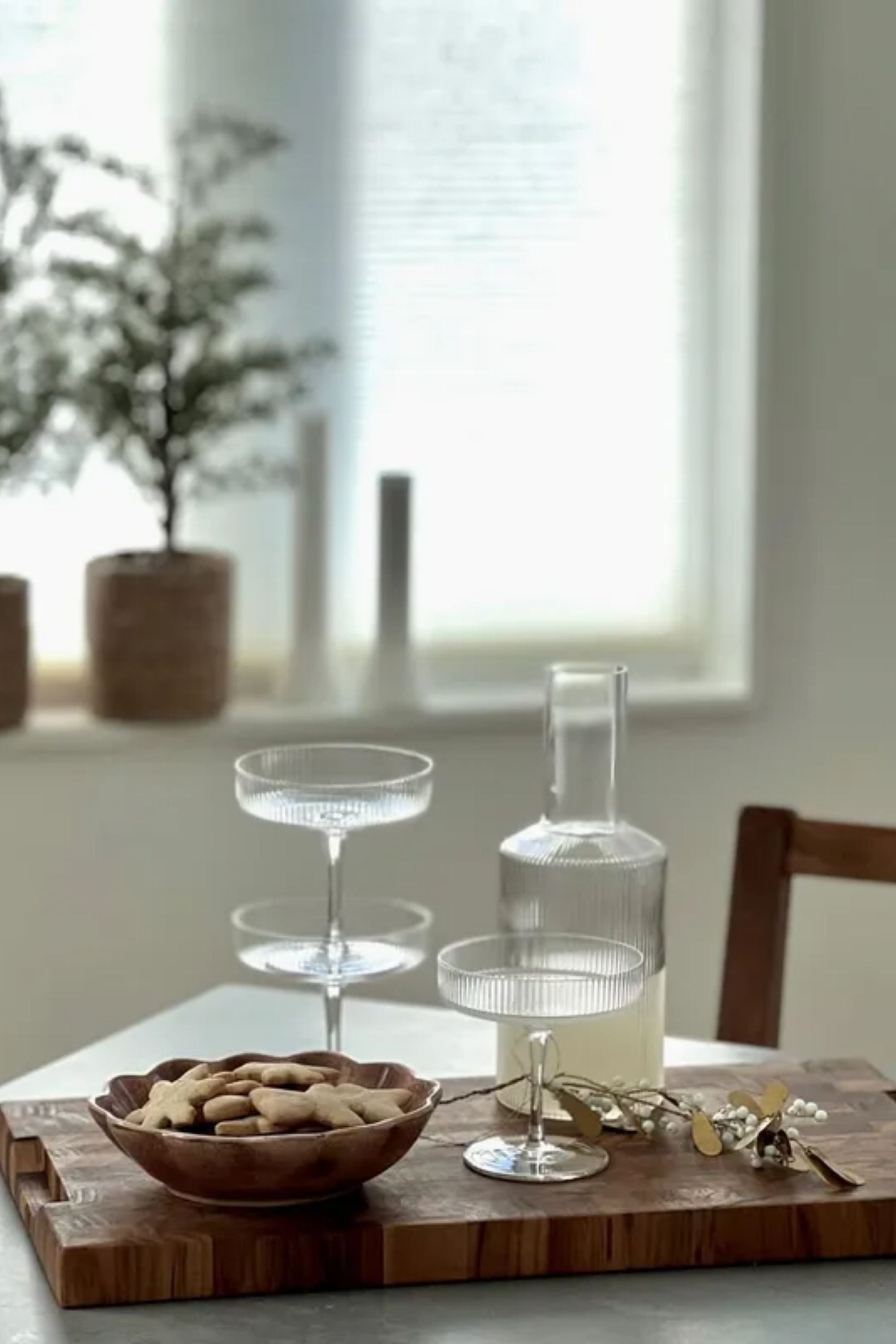 Ripple Champagne Saucers clear set of 2