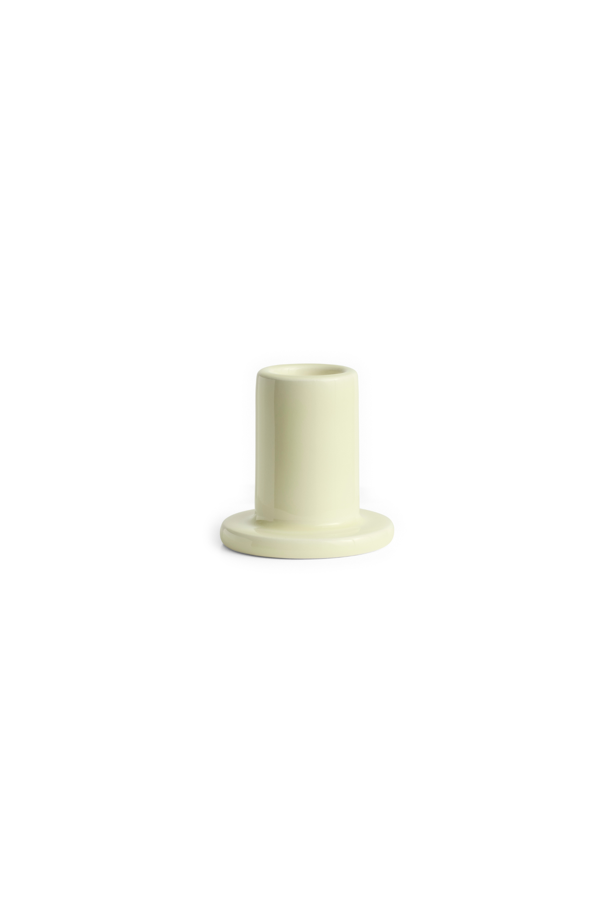 Tube Small Lightyellow Candle Holder