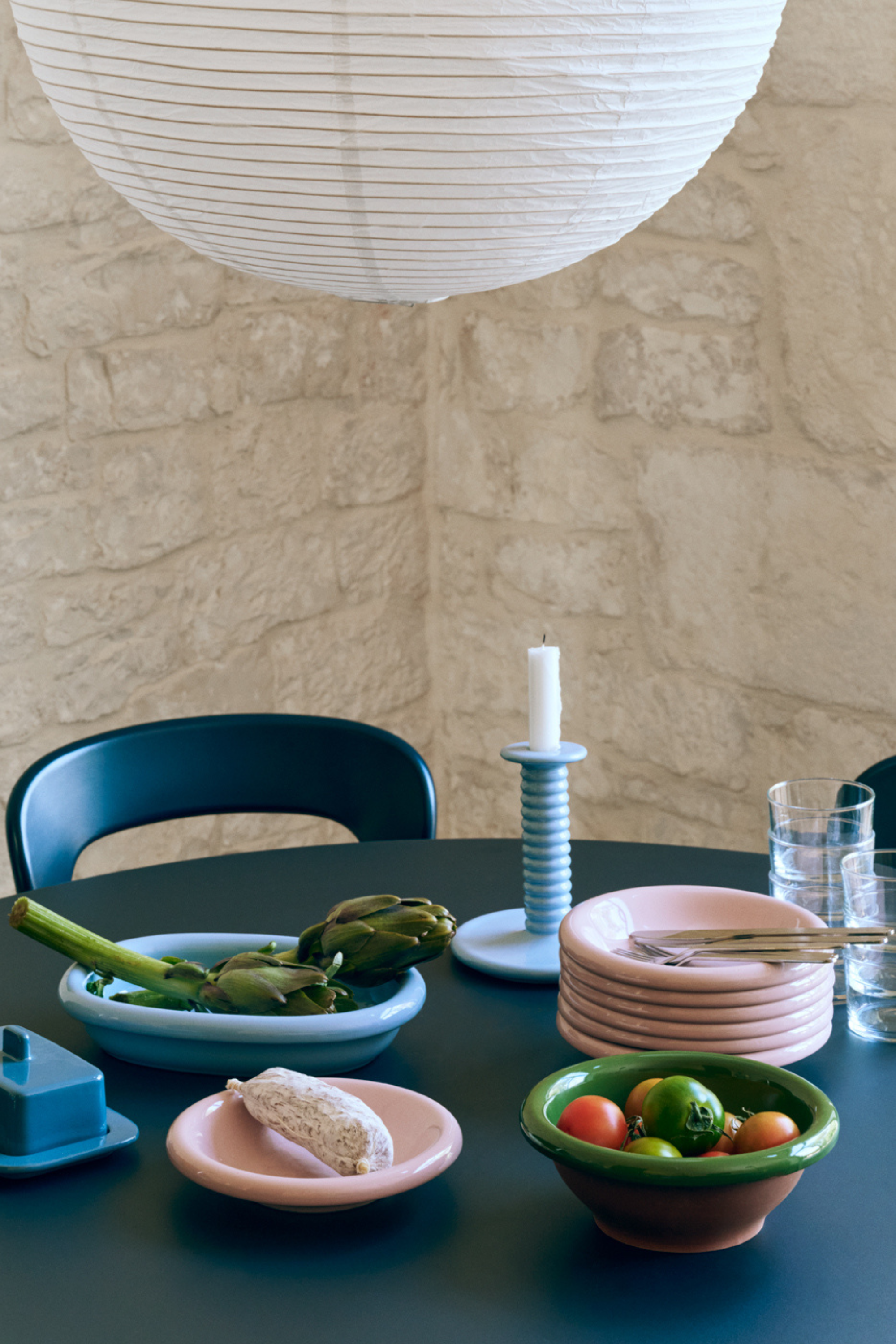 Barro Light Blue Candle Holder
