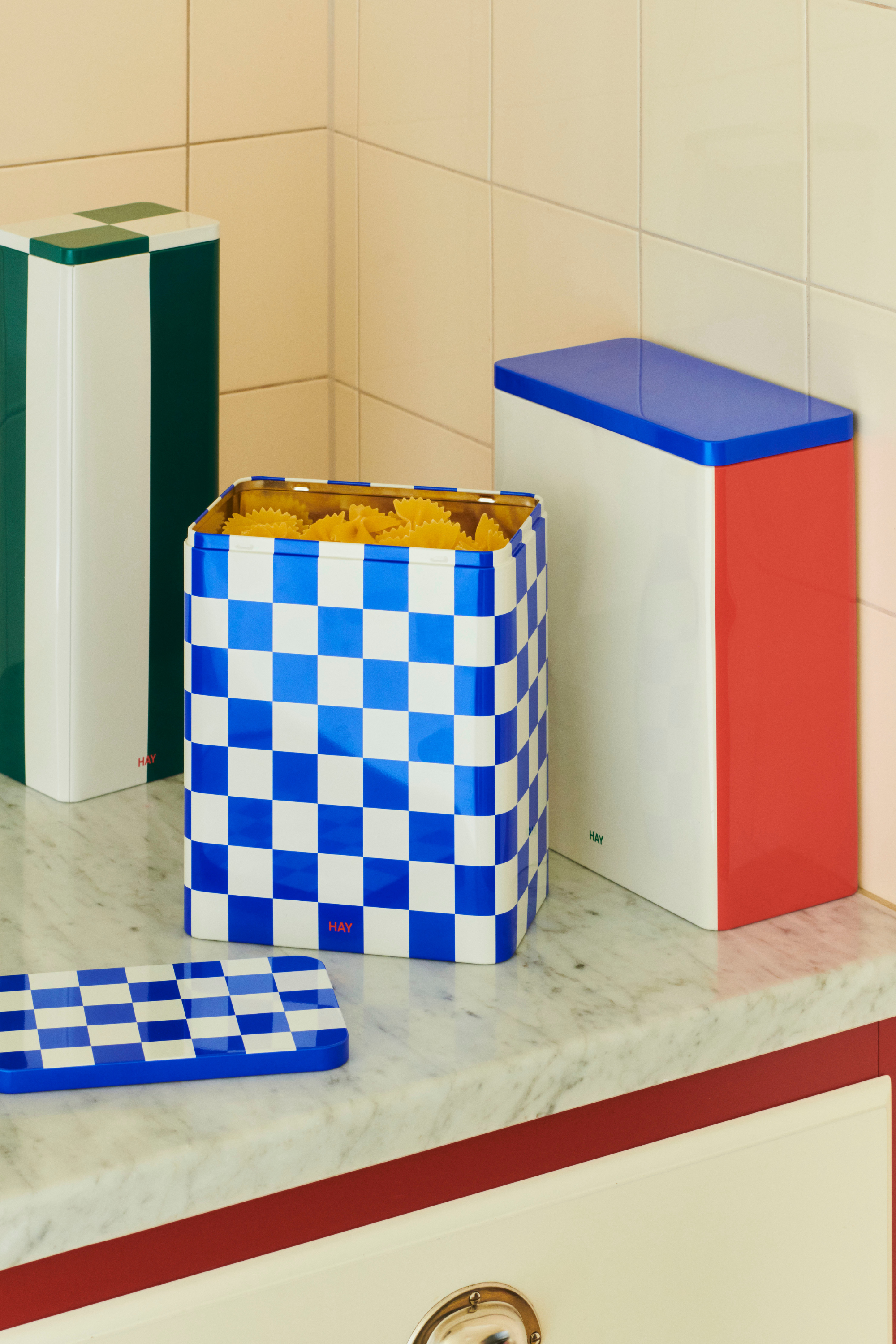 Tin Blue And White Box