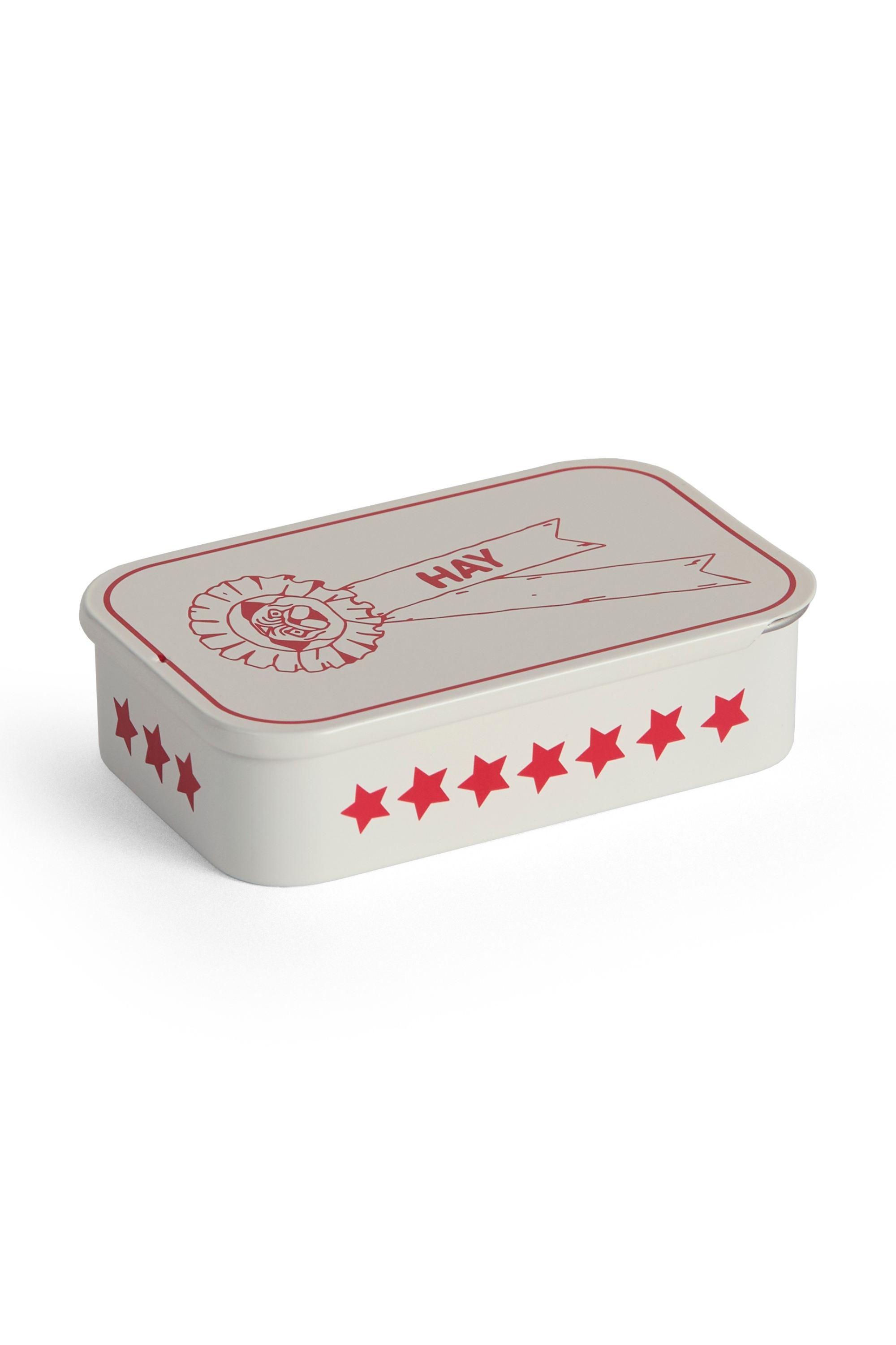 HAY Dogs Treat Tin Red and white
