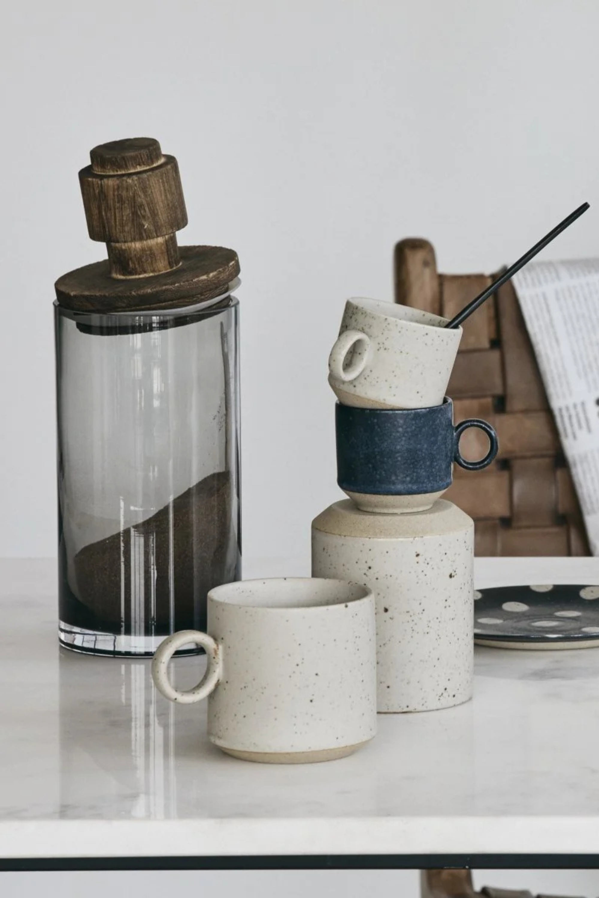 Grainy homokszínű eszpresszócsésze