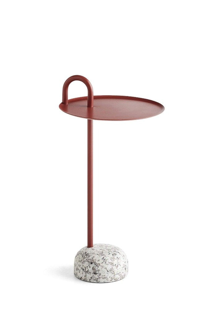 Bowler table, tile red