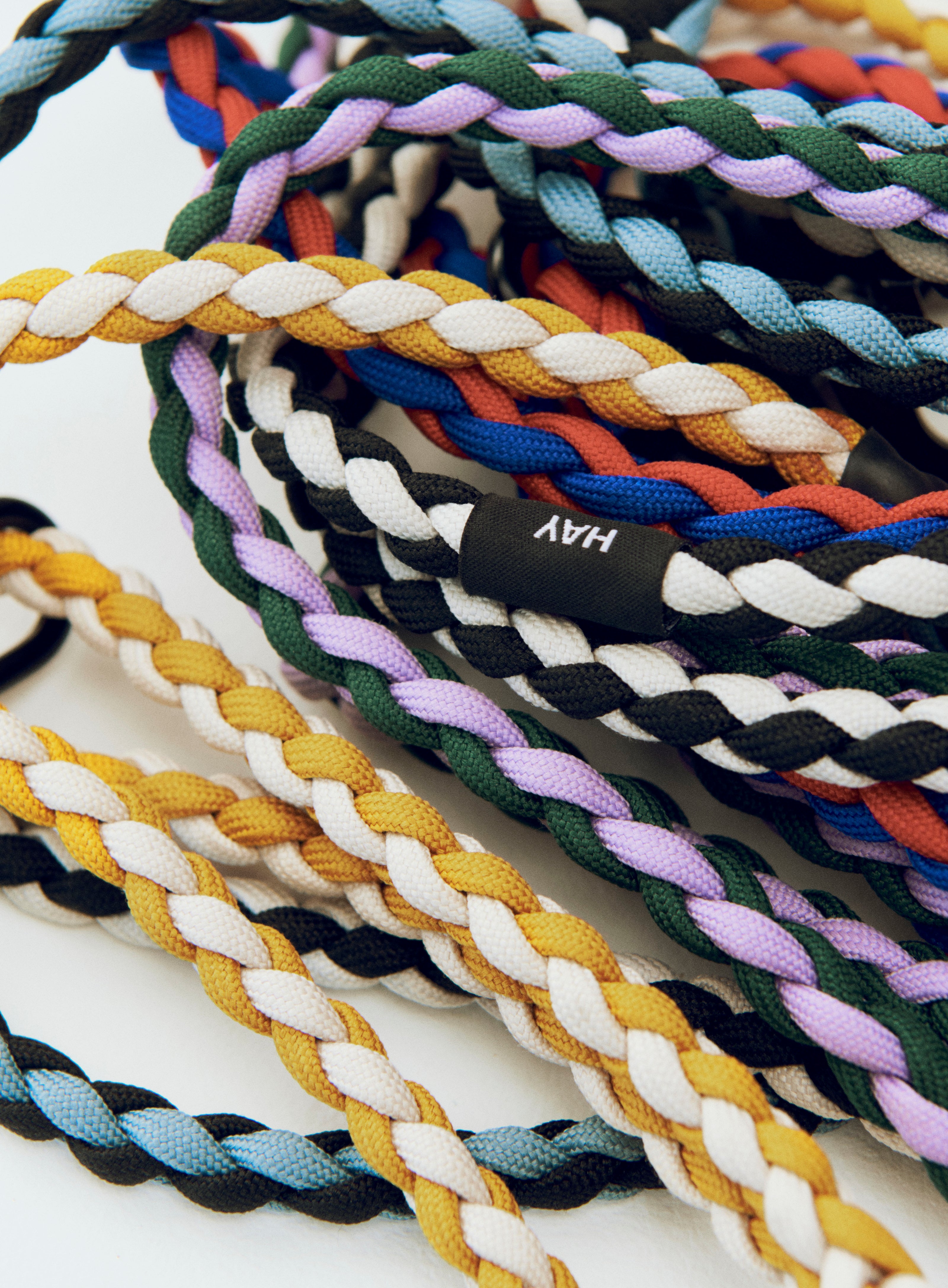 HAY Dogs Leash-Braided Adjustable M/L-Black, white | Hay | Home of Solinfo