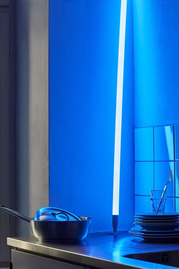Neon tube, ice blue
