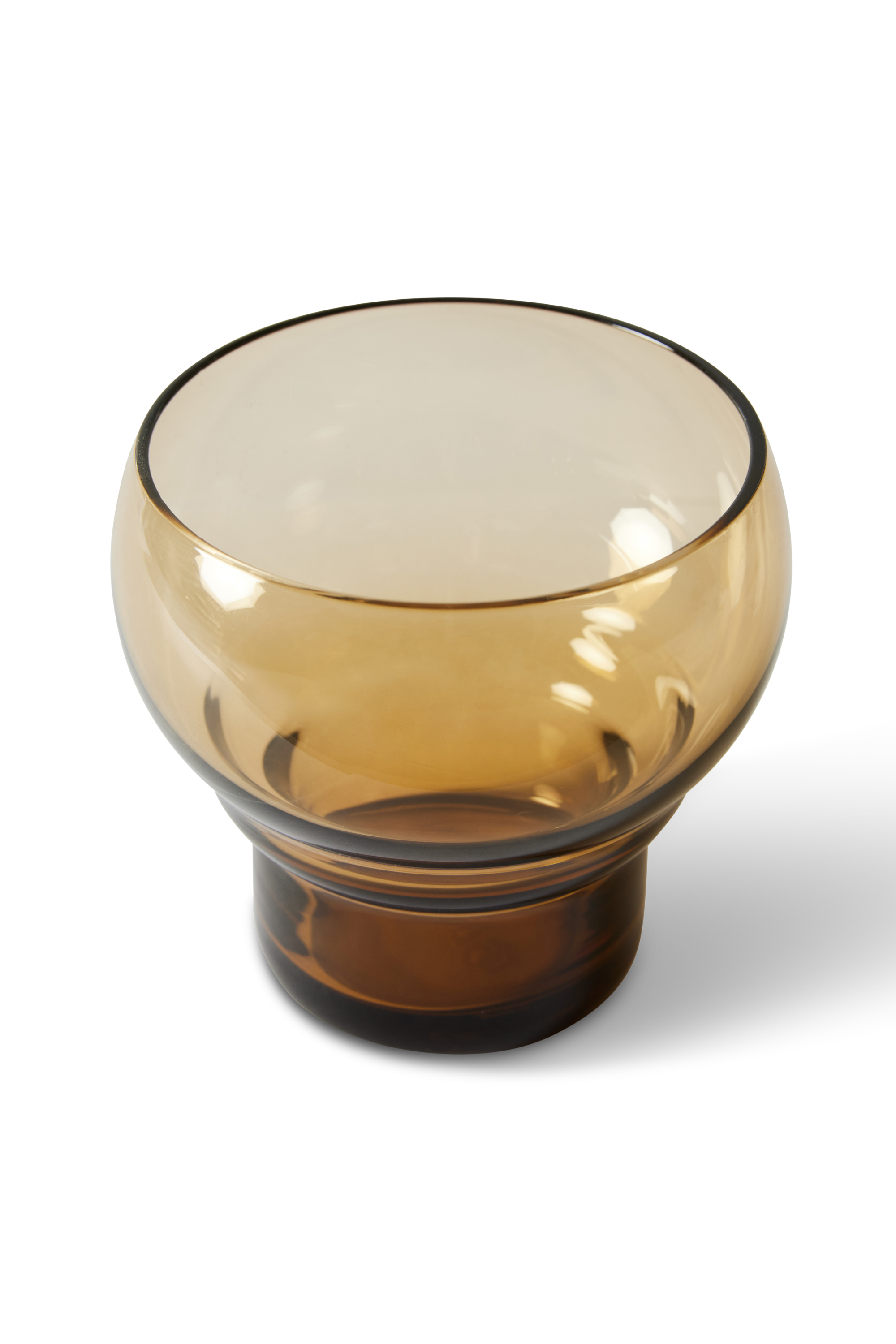 70s Glassware: Bulb borostyánsárga poharak, 4 db