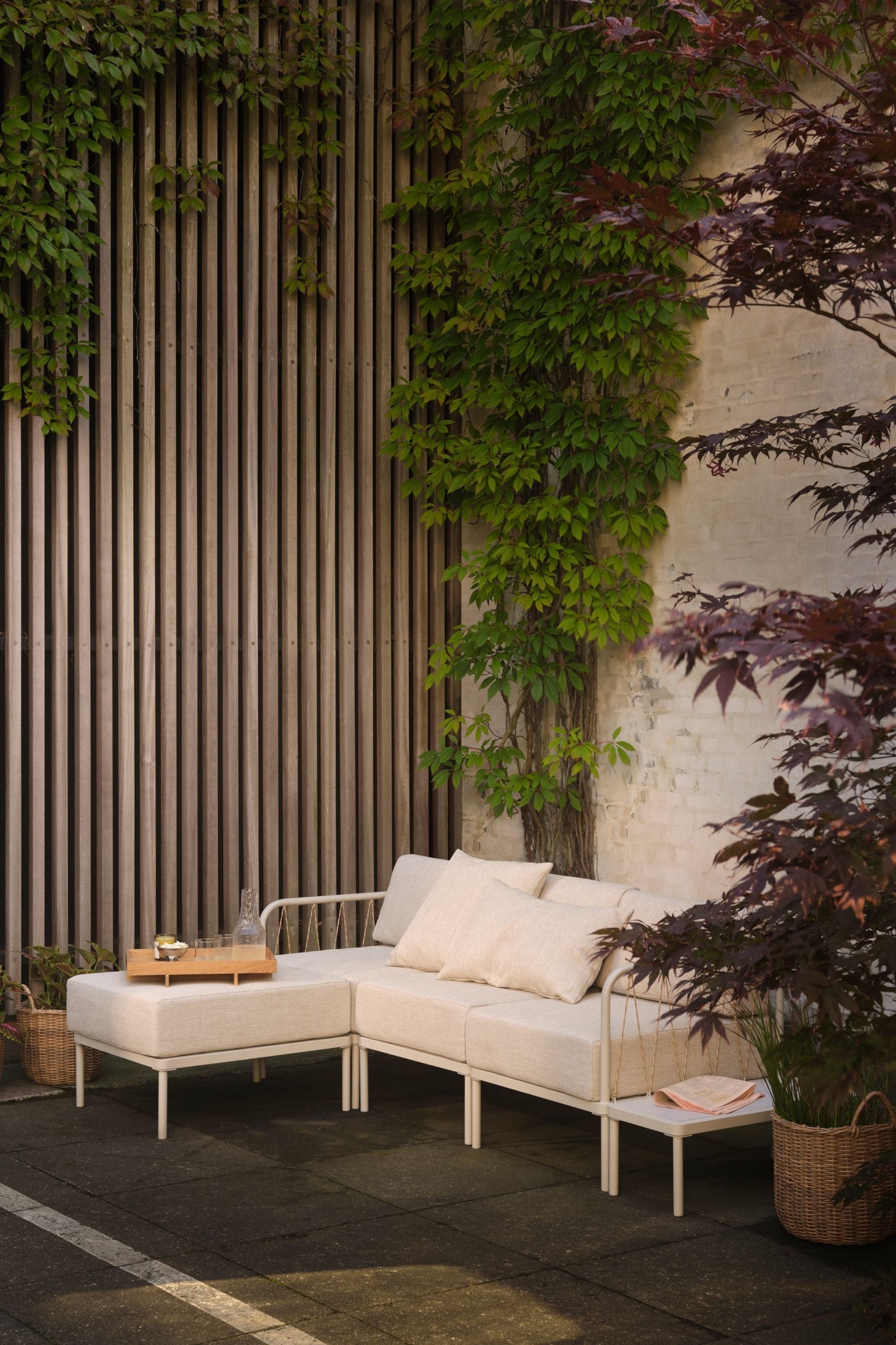 Hadley Outdoor 3-seater Sofa, marzipan