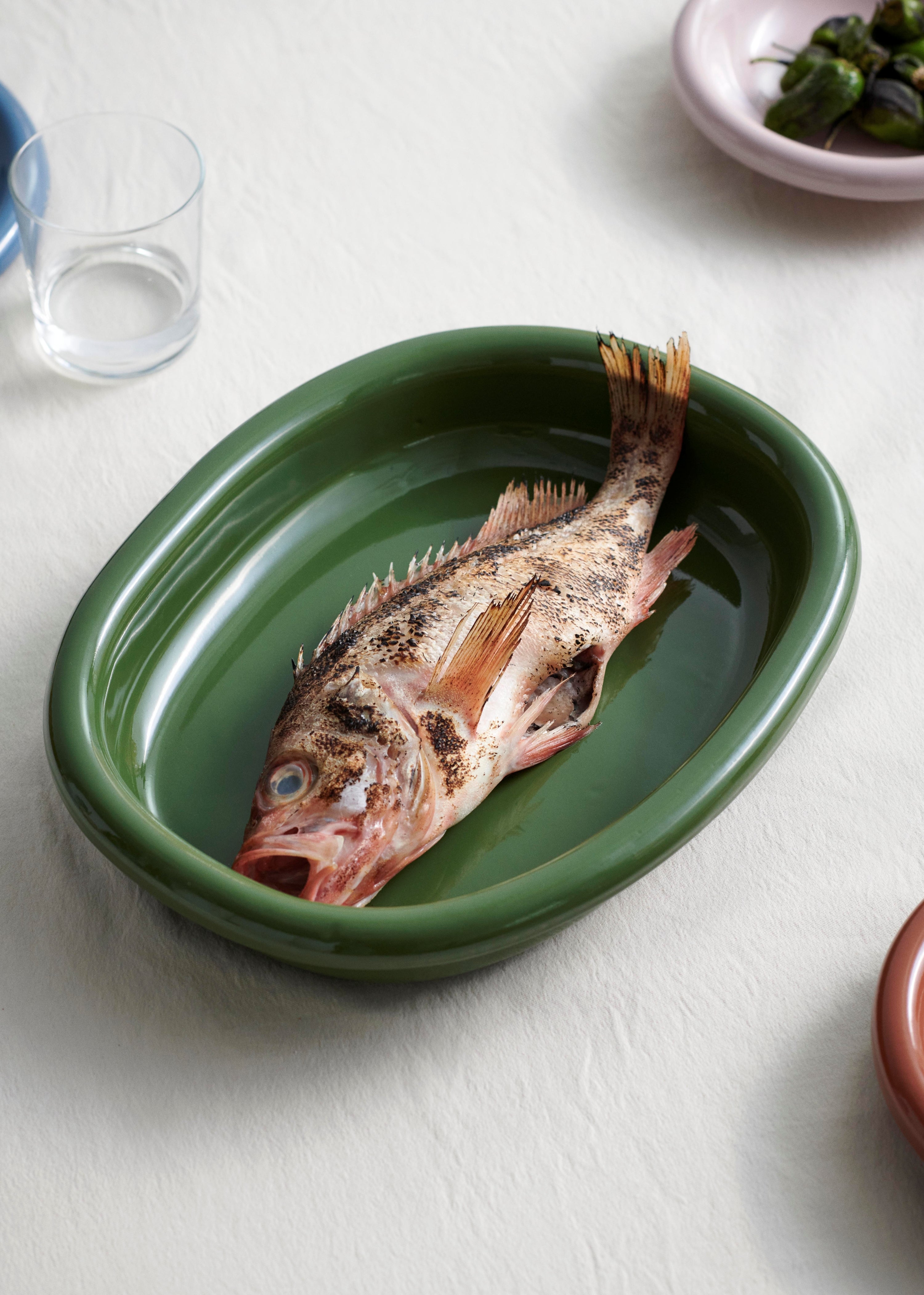 Barro Oval Dish-Large-Green | Hay | Home of Solinfo