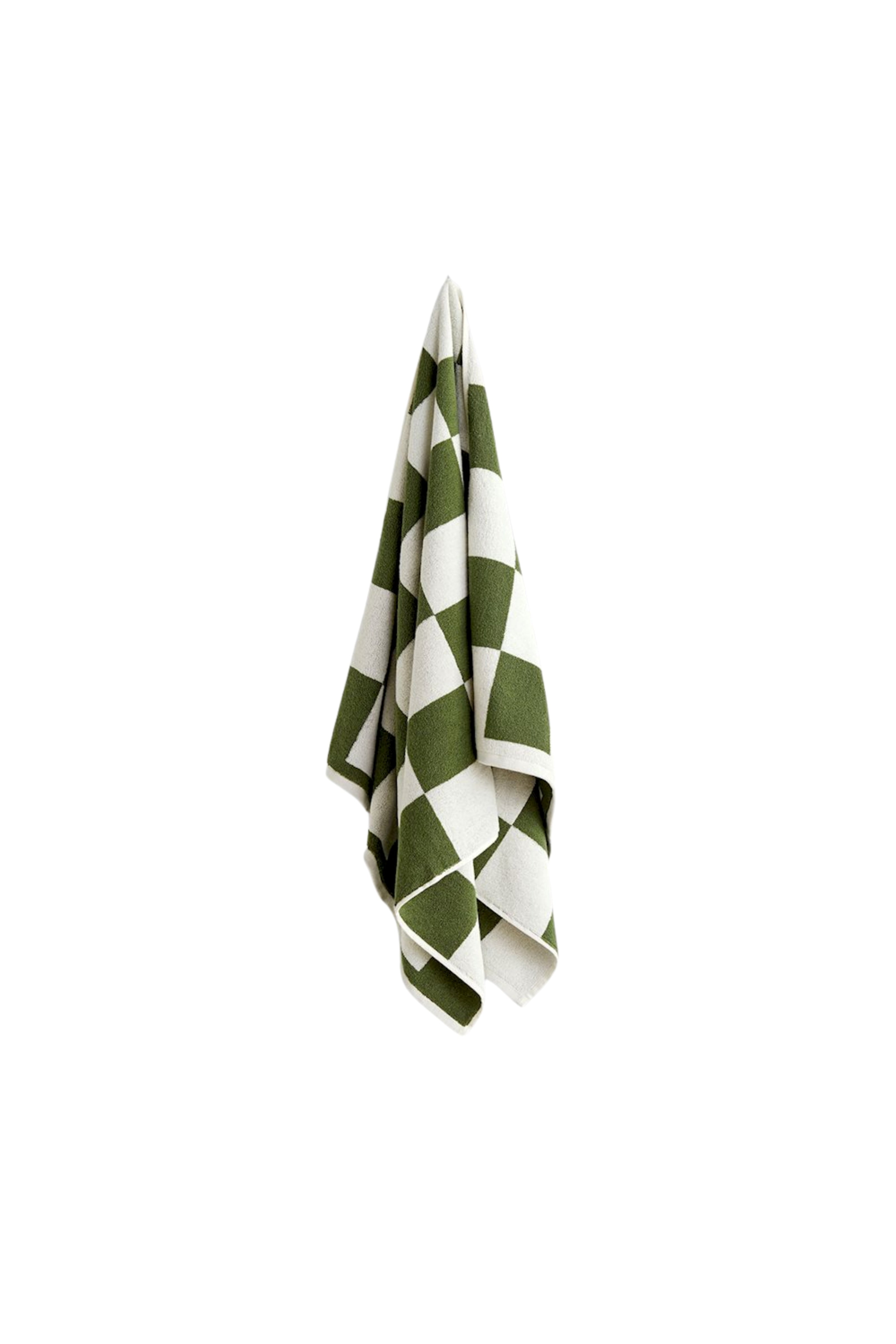 Check Bath Towel (Organic)-W70 x L136-Matcha | Hay | Home of Solinfo