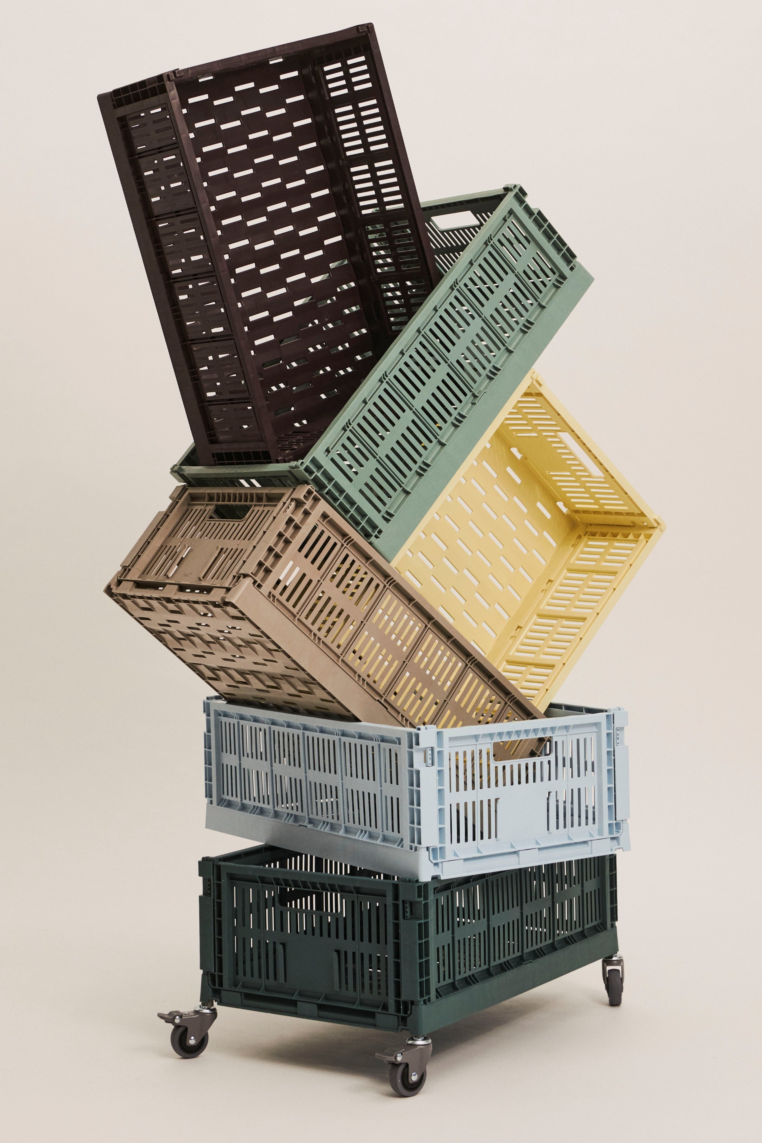 HAY Colour Crate Wheels-Set of 4-Medium-Grey | Hay | Home of Solinfo